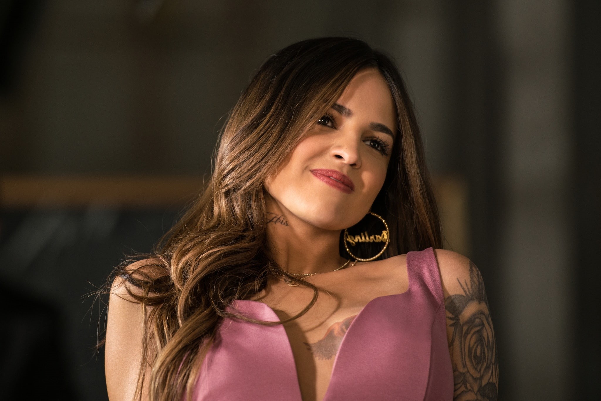 Baby on the drive, Eiza Gonzalez, 1080P, smile, cutie, Baby Driver, HD Wallpaper