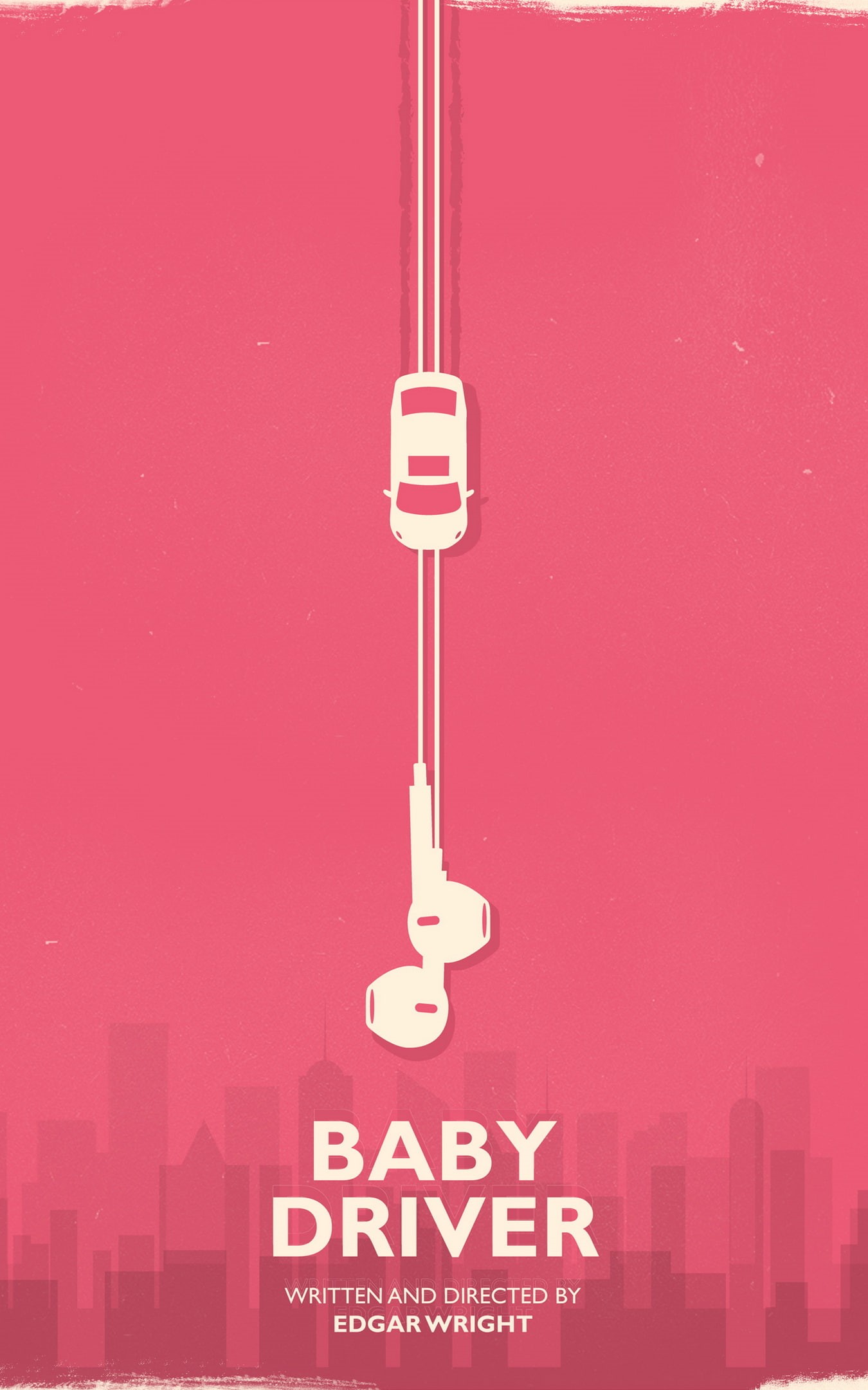 Edgar Wright, Baby Driver, minimalism, 1080P, car, movies, Phone HD Wallpaper