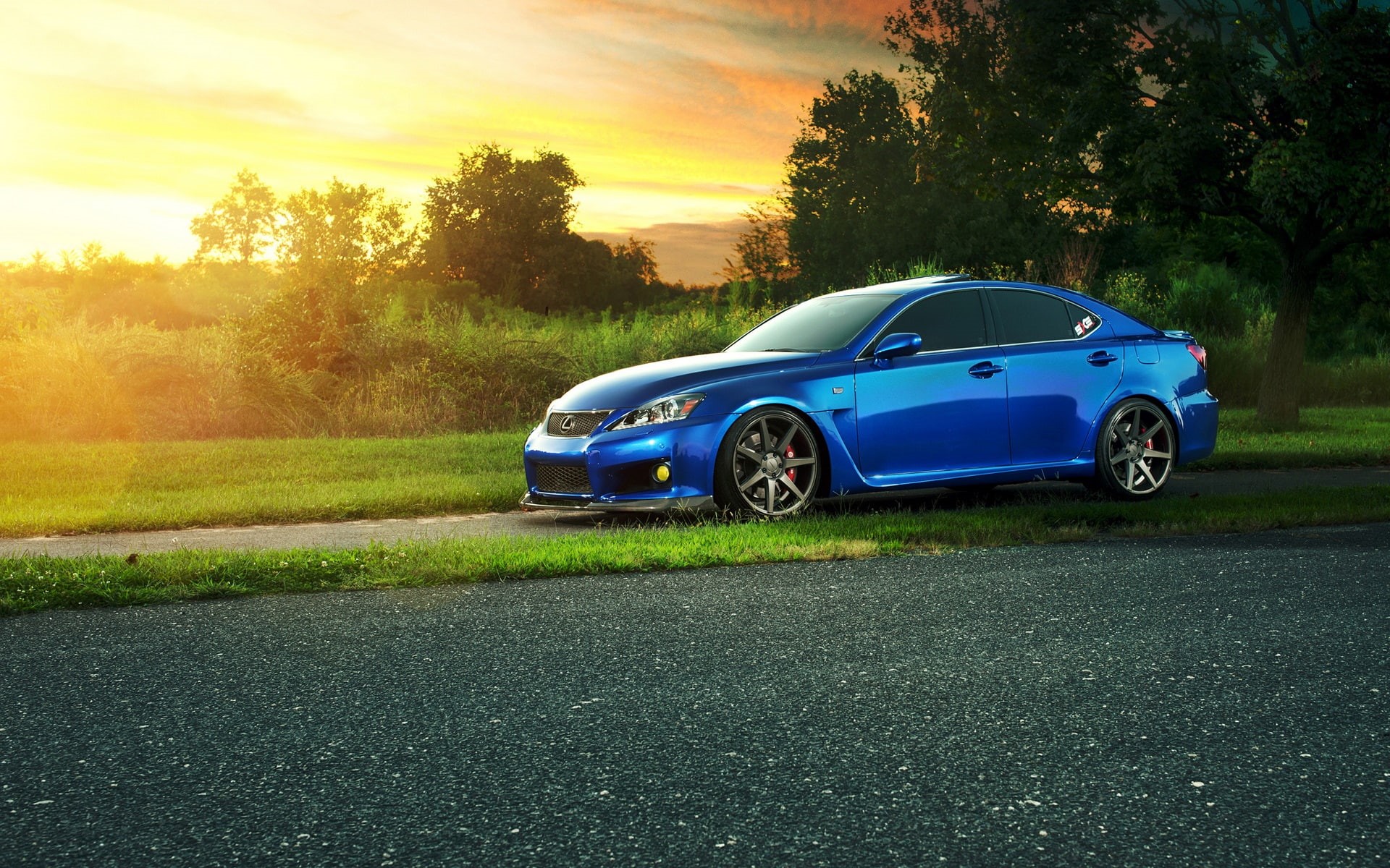 Car, f, Side, Lexus, 1080P, View, Blue, HD Wallpaper