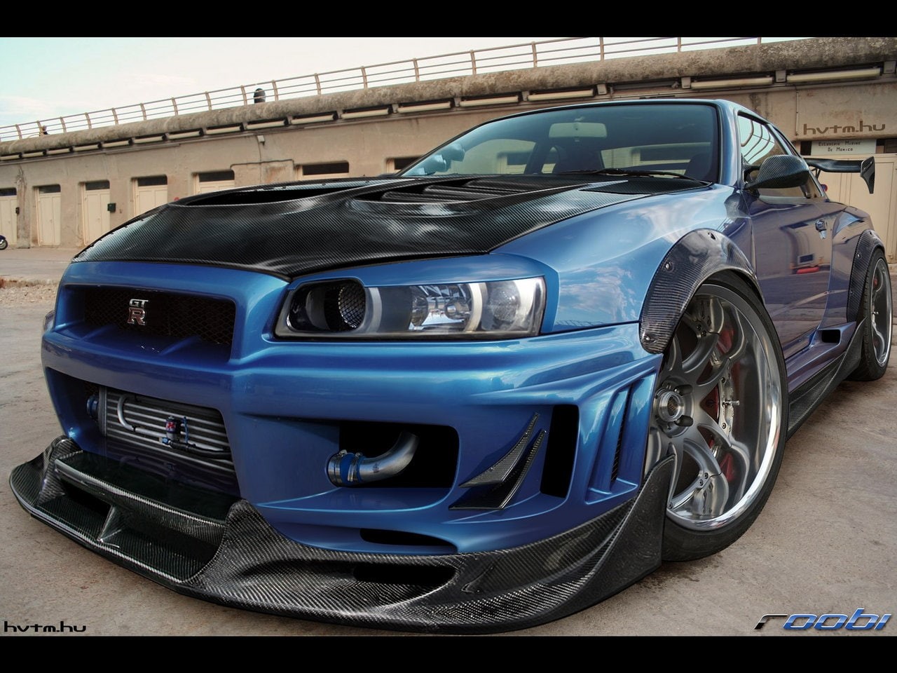 view, hd, skyline, nissan, vehicles, cars, front, gt, gtr, tuning, art, virtual, 720P, r, HD Wallpaper