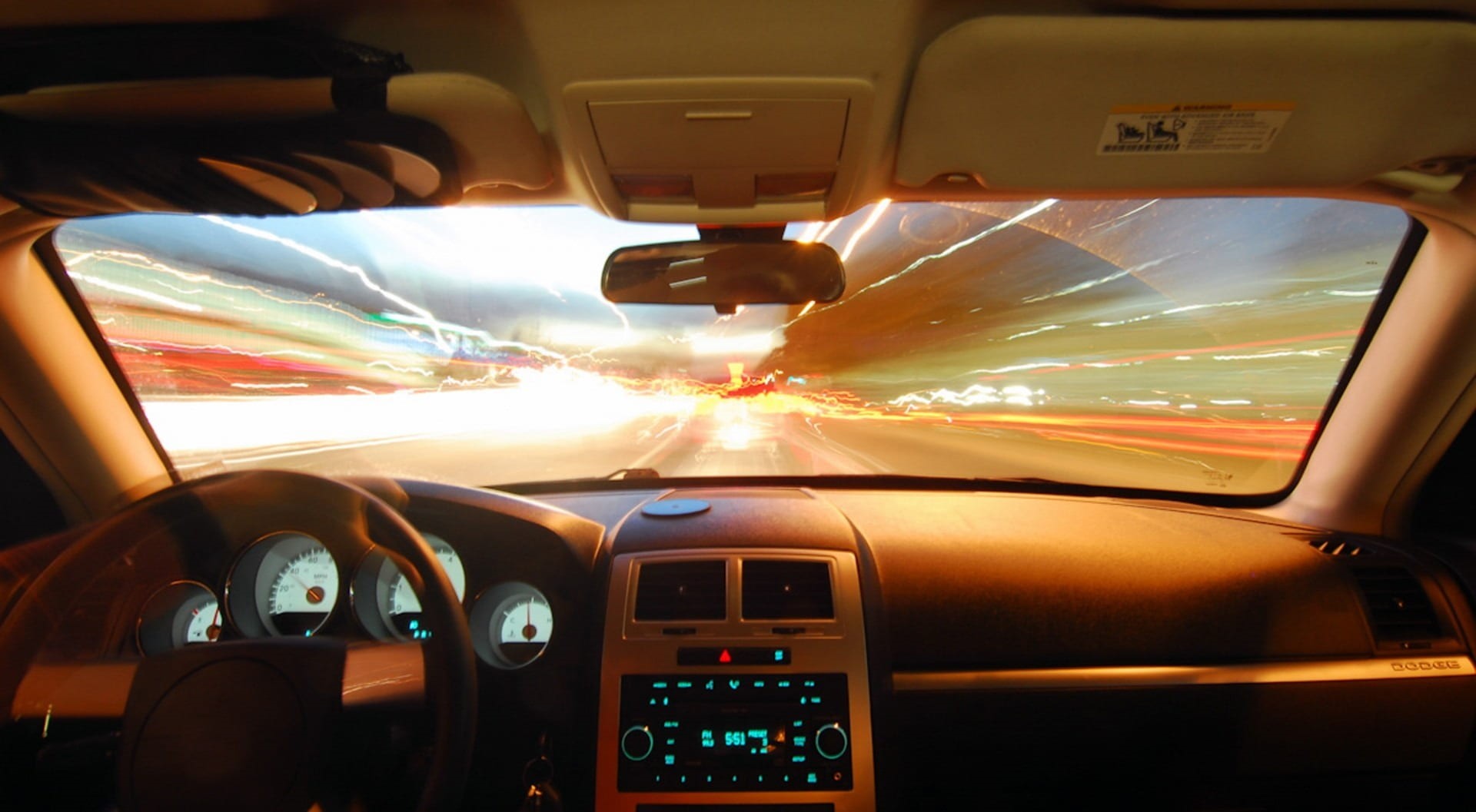 mode of transportation, fast, cockpit, indoors, dashboard, sunlight, evening, control panel, motor vehicle, land vehicle, long, car, night, speed, view, HD Wallpaper