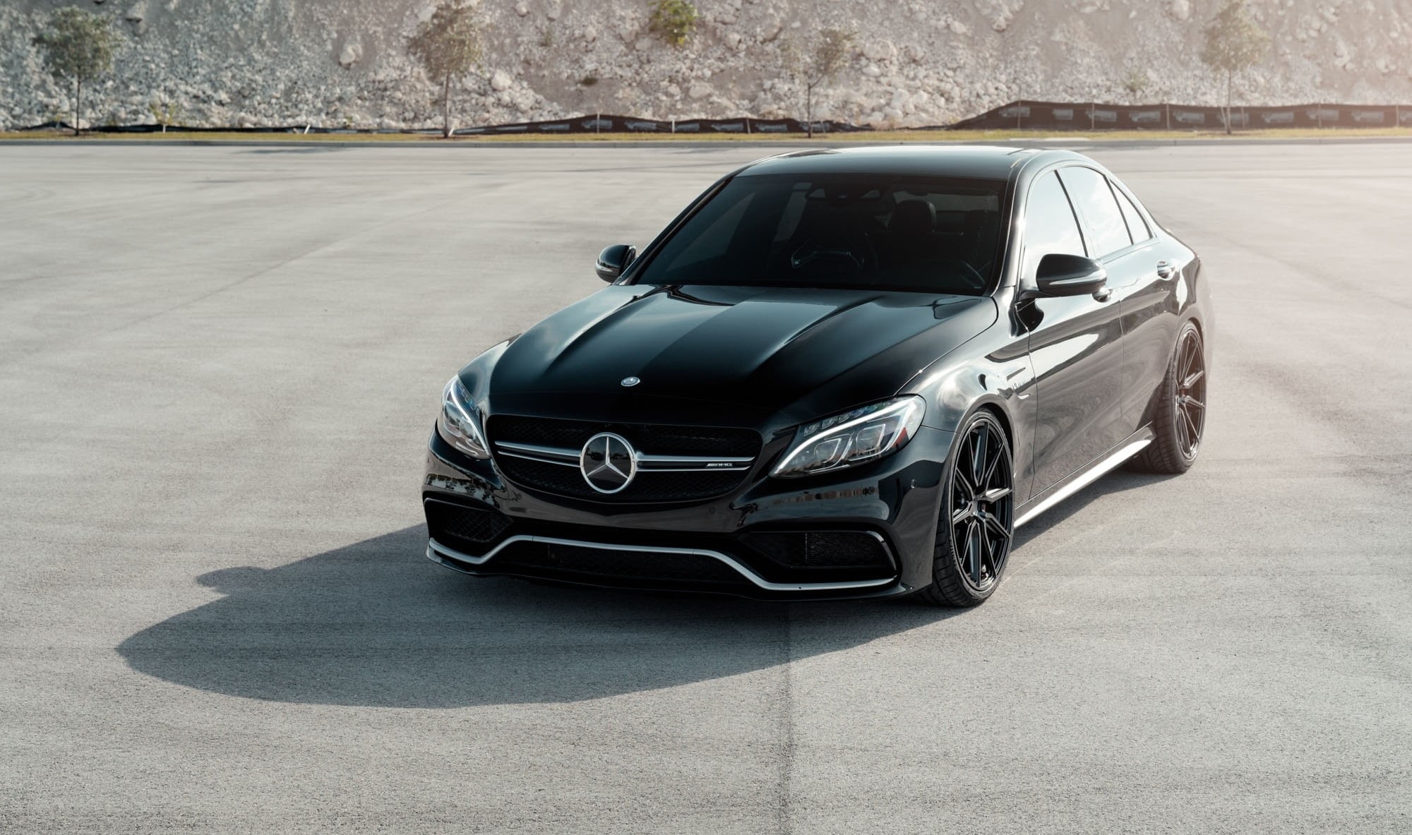 C63, Black, AMG, 1080P, Mercedes, W205, HD Wallpaper