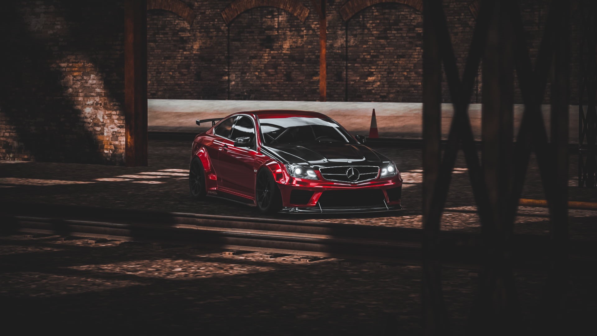 Mercedes C63 AMG, carbon fiber, Mercedes Benz, 1080P, car, Forza Horizon 4, C63 AMG Black Series, HD Wallpaper