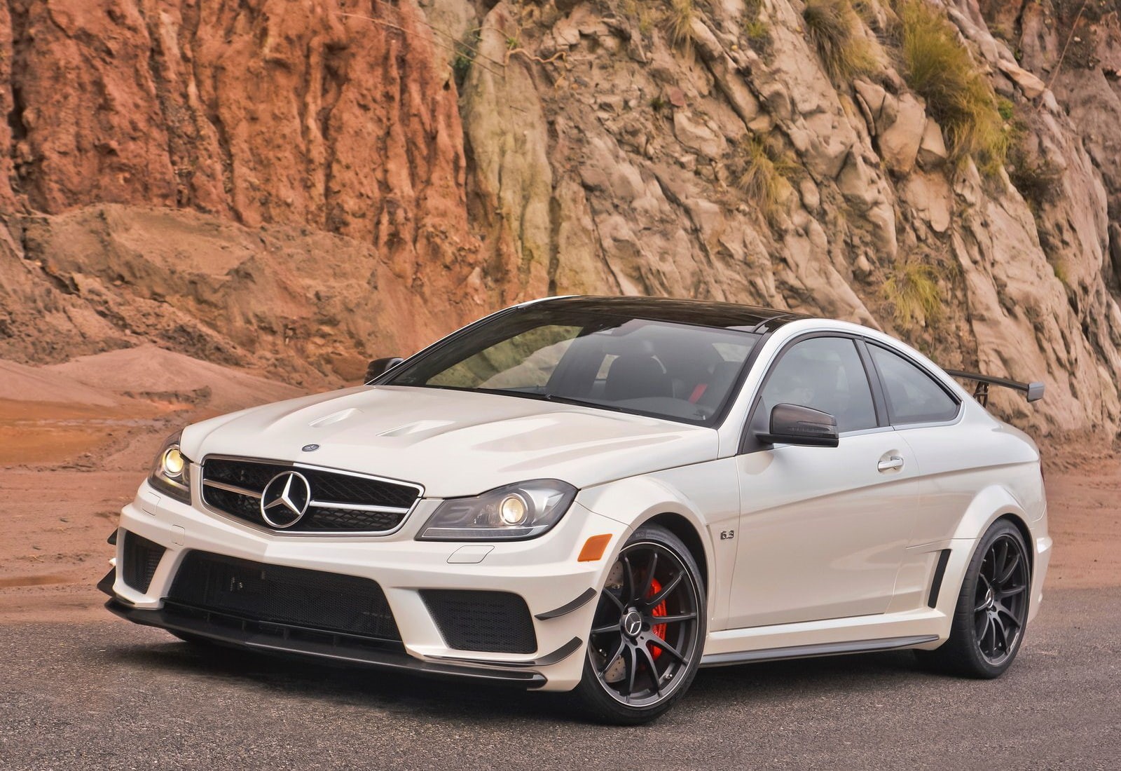 nature, rock - object, series, c63, solid, no people, mountain, amg, motion, wealth, day, luxury, coupe, mercedes-benz, mode of transportation, transportation, HD Wallpaper