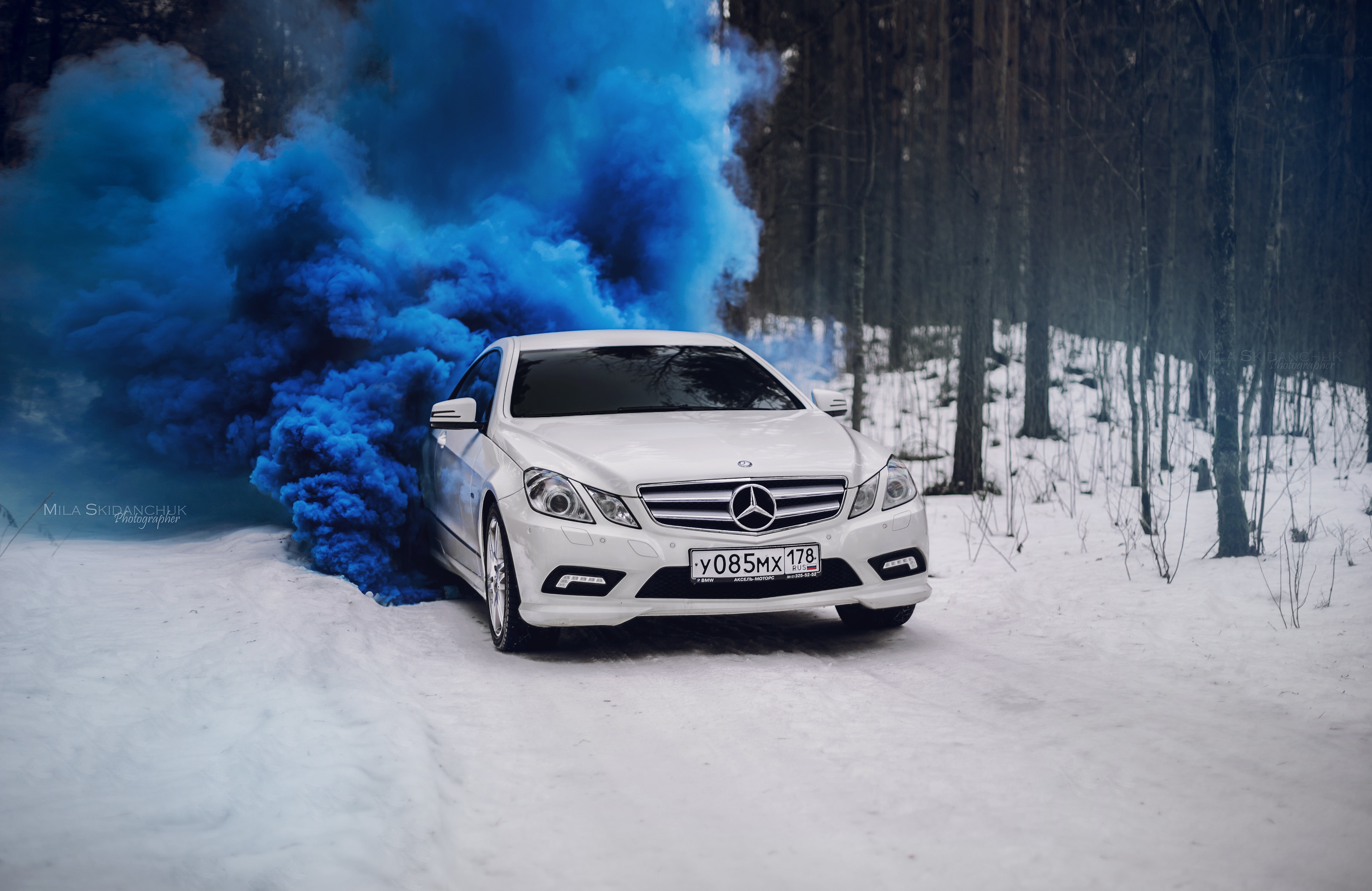 sport cars, nfs, covering, no people, mercedes e-class coupe c207, blue, AMG, Empire, saint-petersburg, mercedes e200, auto, motion, need for speed 2, smoke bomb, HD Wallpaper