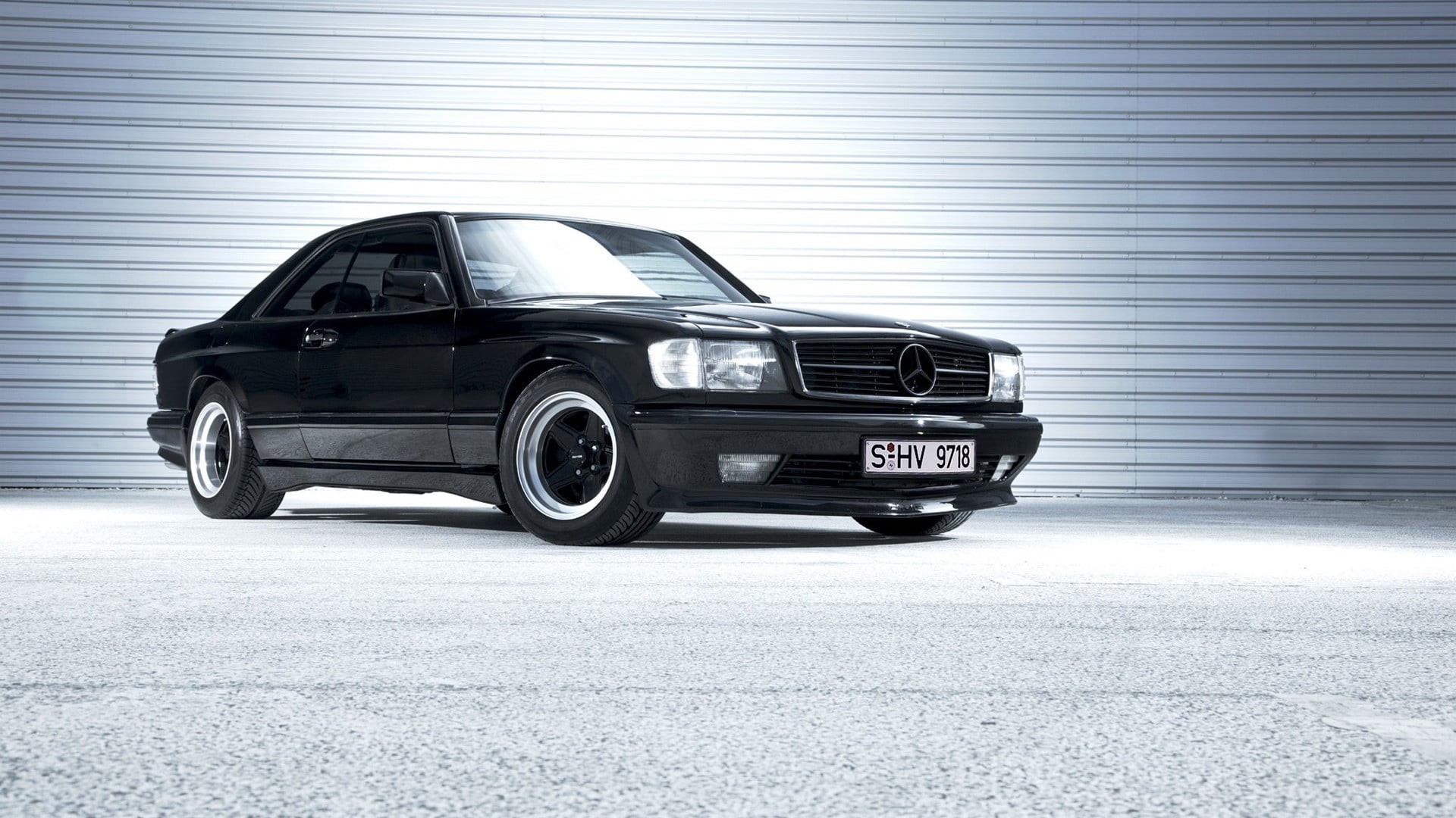 side view, city, land vehicle, luxury, transportation, benz, protection, stationary, 1080P, no people, Mercedes-Benz, black, mercedes, retro styled, car, HD Wallpaper