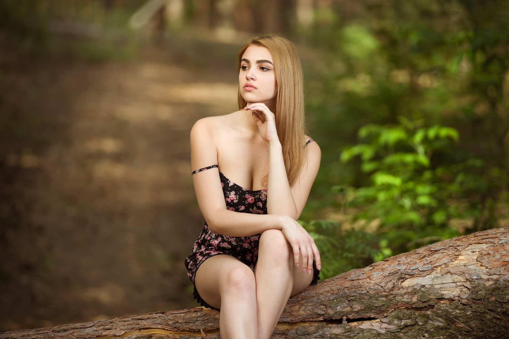 fashion, one person, outdoors, clothing, beautiful people, long hair, portrait, hair, adult, beautiful woman, brown hair, dress, women outdoors, beauty, HD Wallpaper