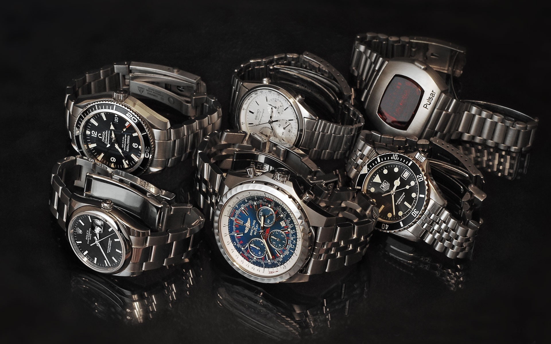 Breitling, 1080P, luxury watches, TAG Heuer, Seiko, Omega (watch), watch, Rolex, HD Wallpaper