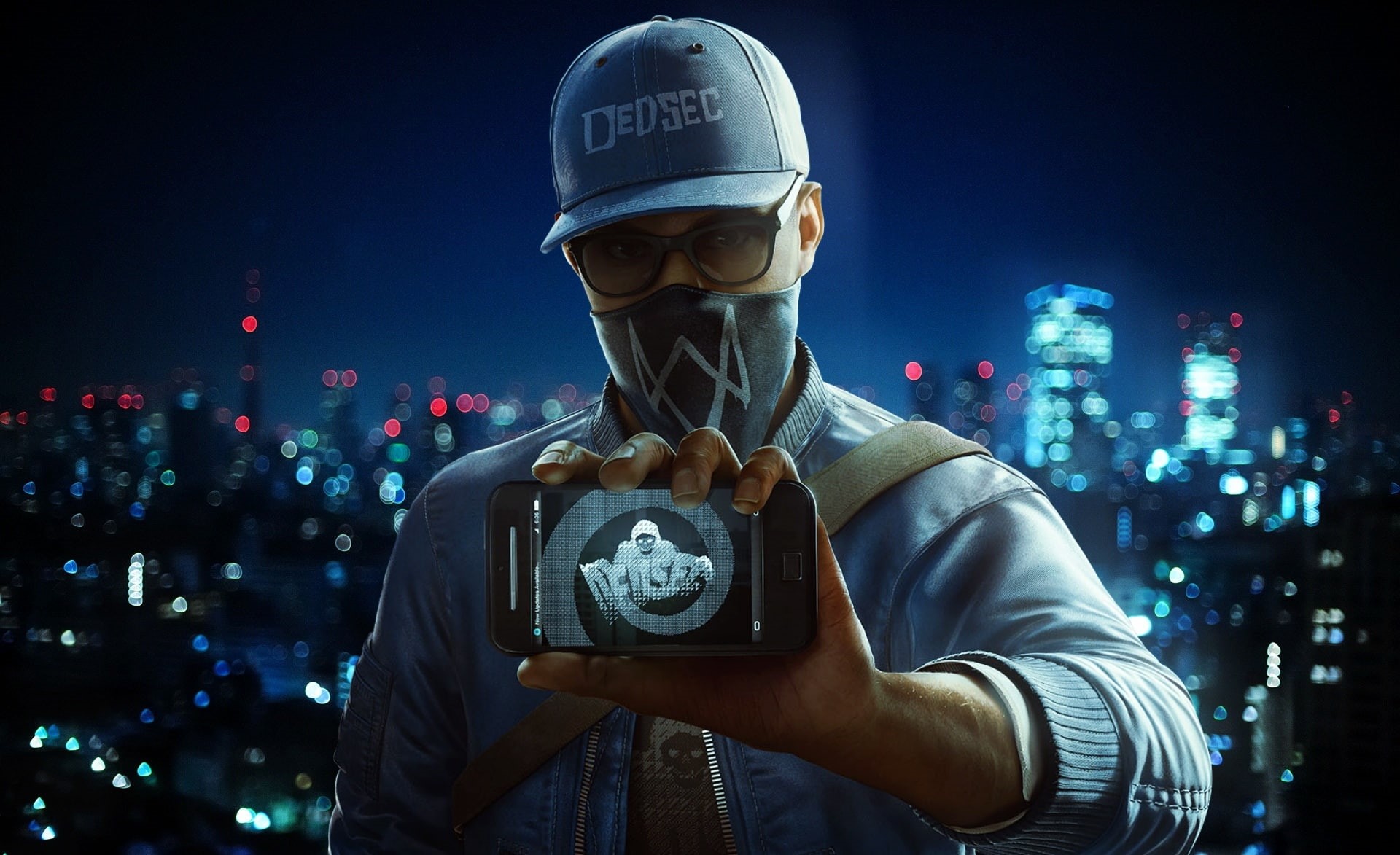 men, marcus, young adult, security, technology, 1080P, portrait, watchdogs, city, one person, cityscape, night, zip, waist up, helmet, young men, Games, HD Wallpaper