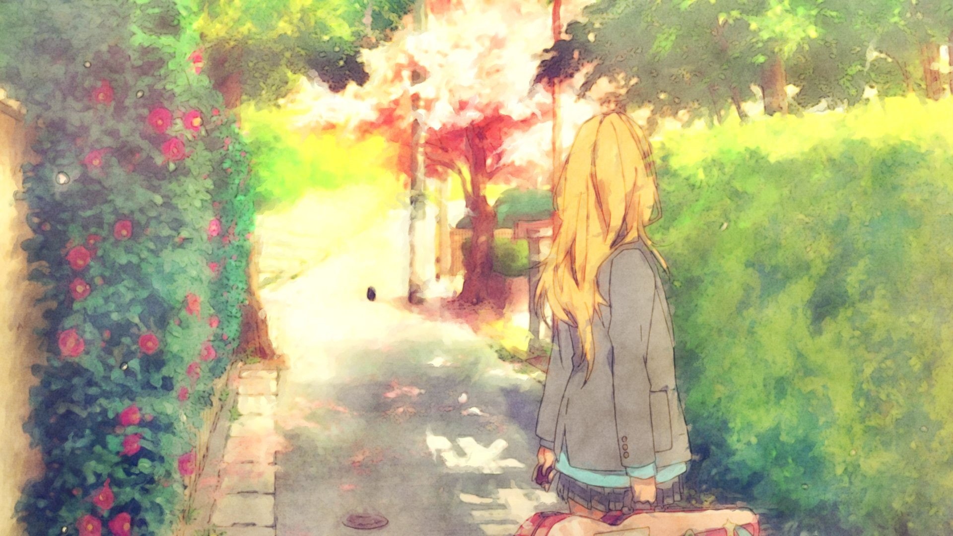 Kaori Miyazono, Your Lie in April, Anime, 1080P, HD Wallpaper