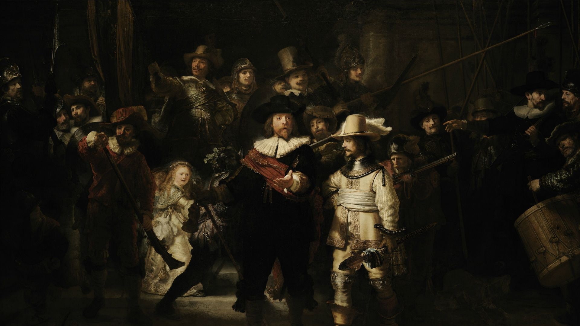 watch, painting, rembrandt, 1080P, night, HD Wallpaper
