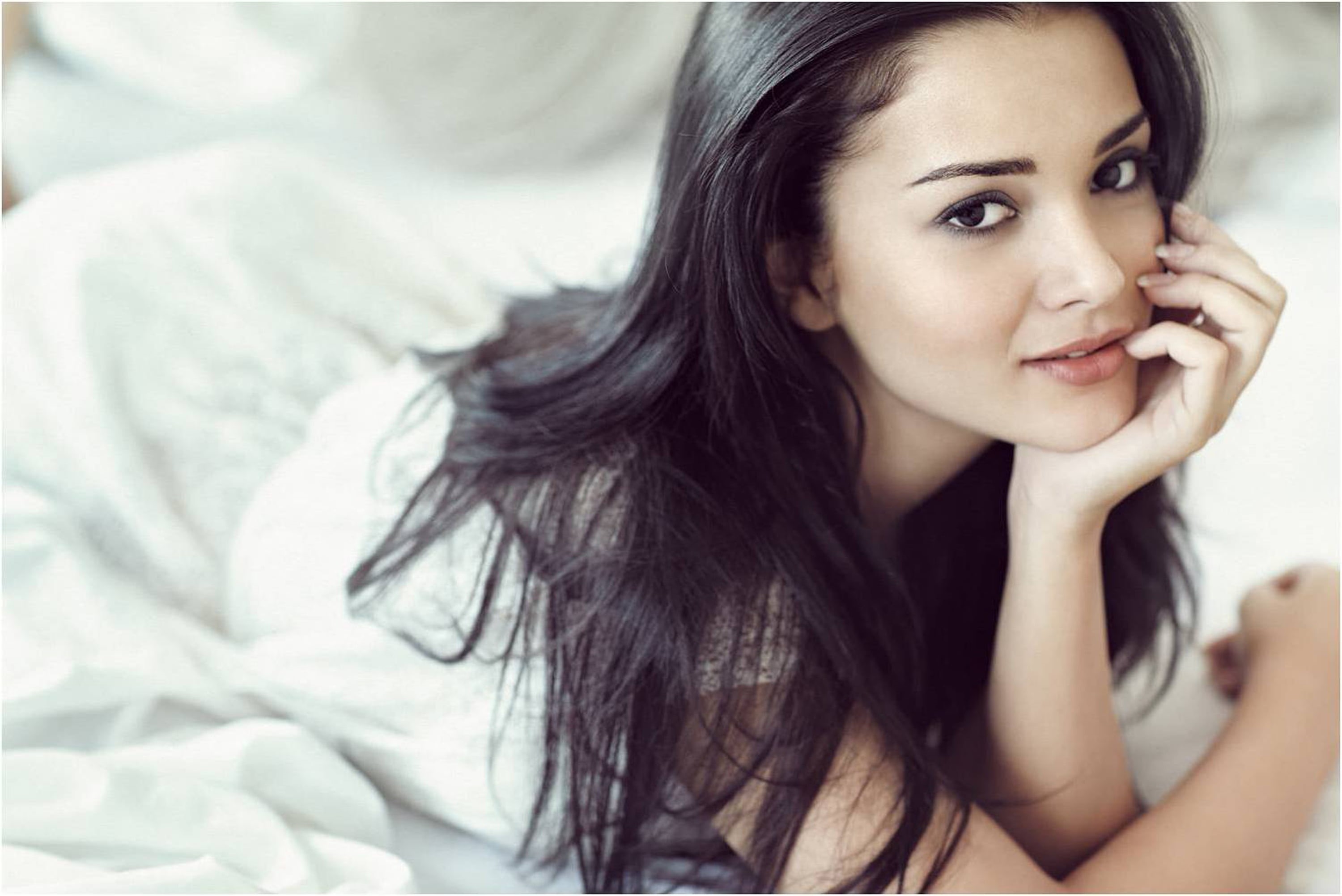 adult, young adult, brown hair, hairstyle, bedroom, young women, headshot, portrait, 2K, hair, indian celebrities, domestic room, bed, beautiful people, HD Wallpaper