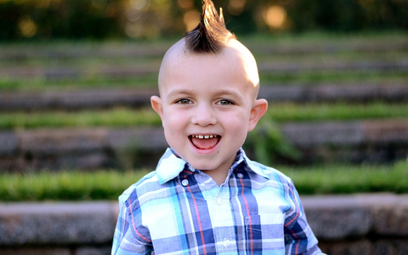 iroquois, happy, 720P, hairstyle, funny, smiley face, Baby, boy, HD Wallpaper