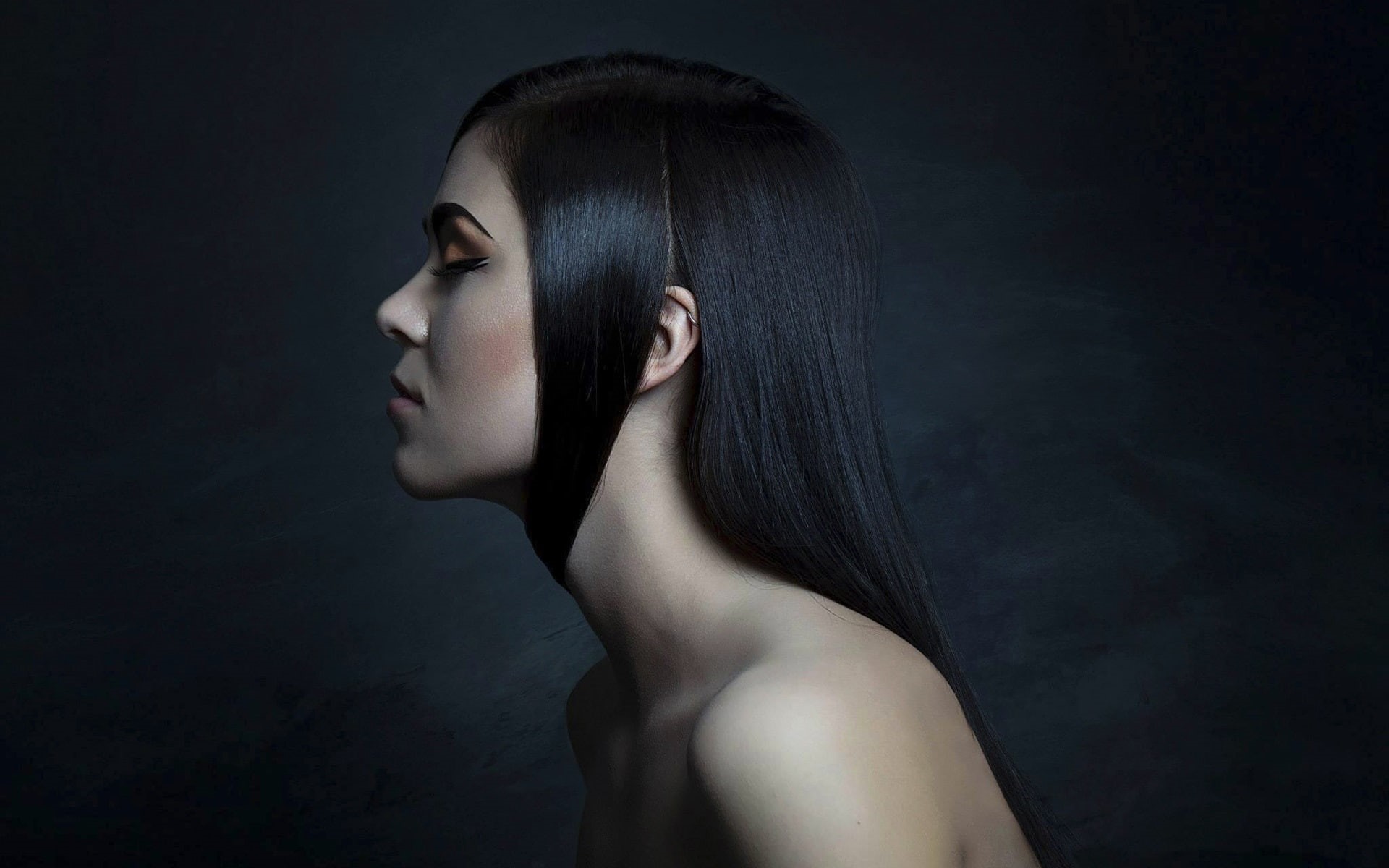 Portrait, Hairstyle, Makeup, 1080P, Girl, HD Wallpaper