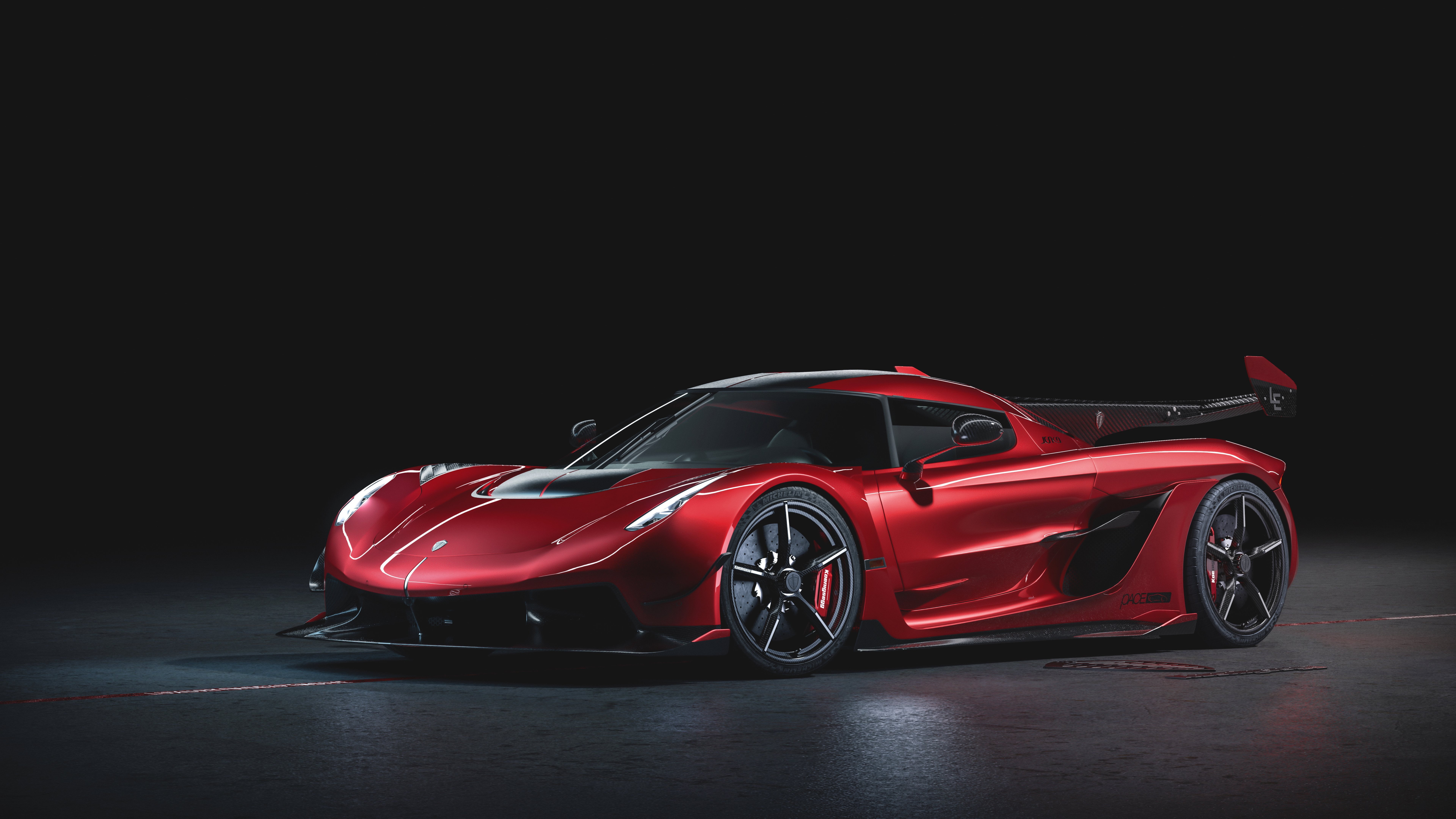 Koenigsegg Jesko, Koenigsegg, Red Car, Sport Car, Vehicle, 8K, Supercar, Car, HD Wallpaper