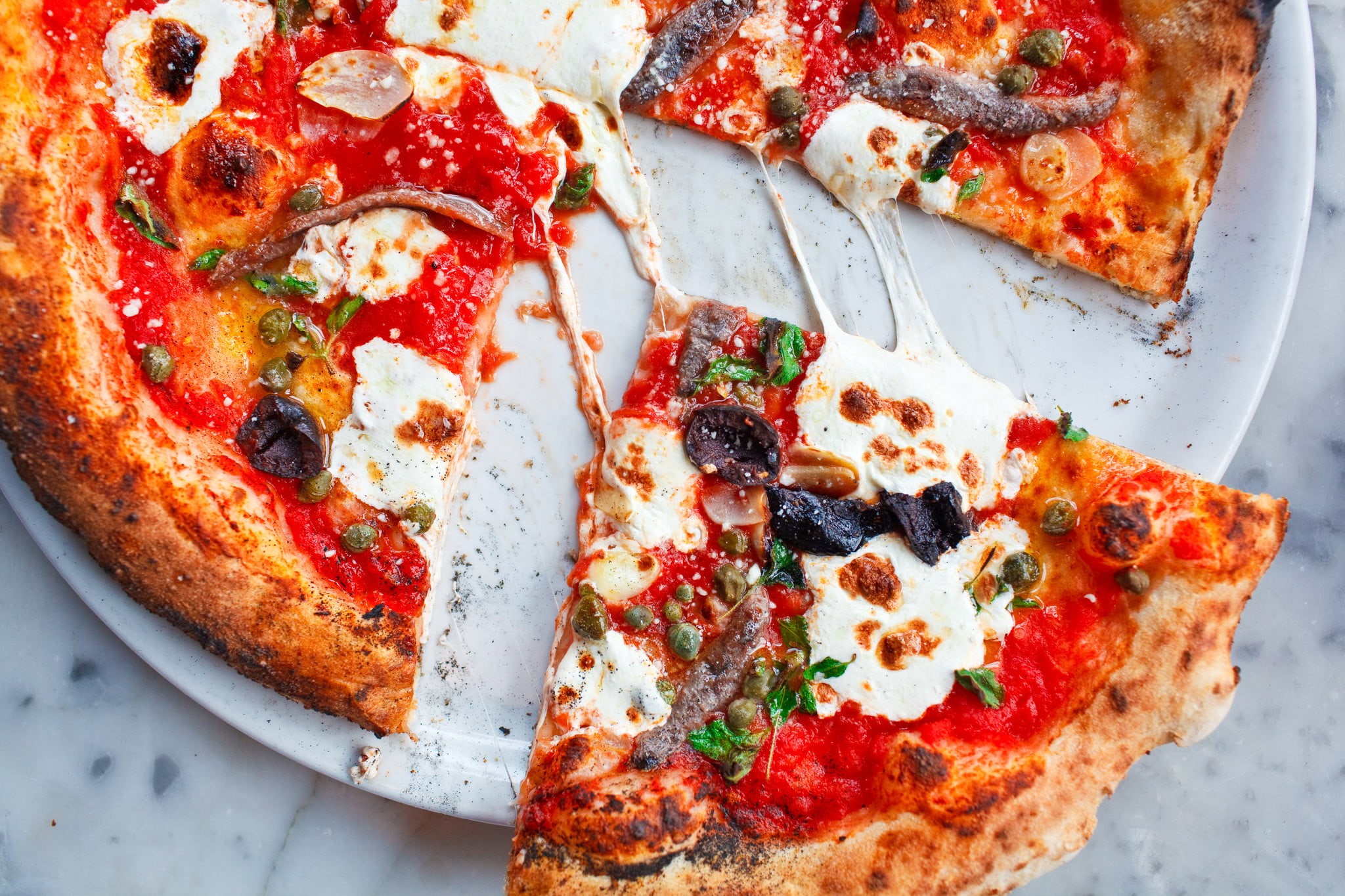 table, vegetable, pizzeria, olives, dairy product, food, directly above, fruit, indulgence, temptation, snack, freshness, indoors, high angle view, slice, HD Wallpaper