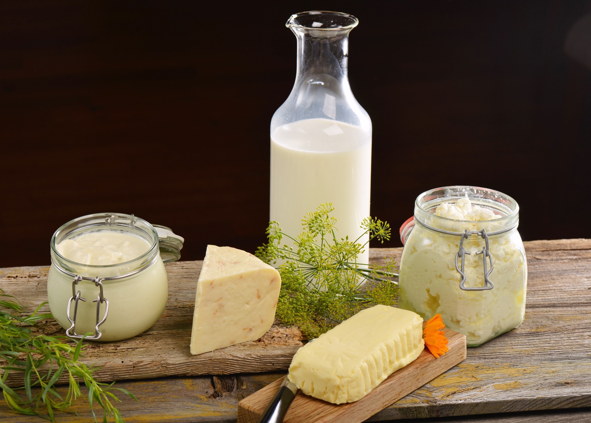 glass - material, bottle, container, milk, jar, cheese, indoors, milk bottle, dairy product, glass, herb, wellbeing, freshness, 1080P, drink, no people, HD Wallpaper