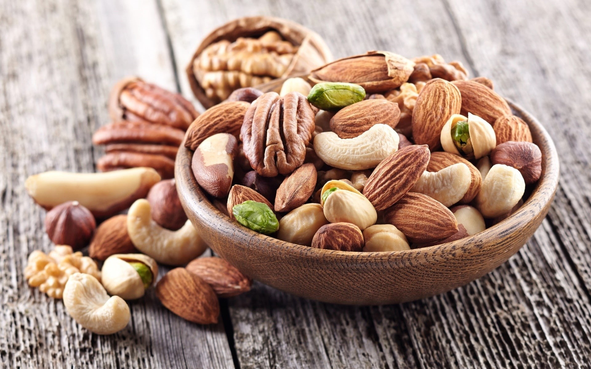 container, 1080P, food and drink, indoors, nuts, food, variation, healthy eating, nut, close-up, wellbeing, no people, abundance, dried food, freshness, HD Wallpaper
