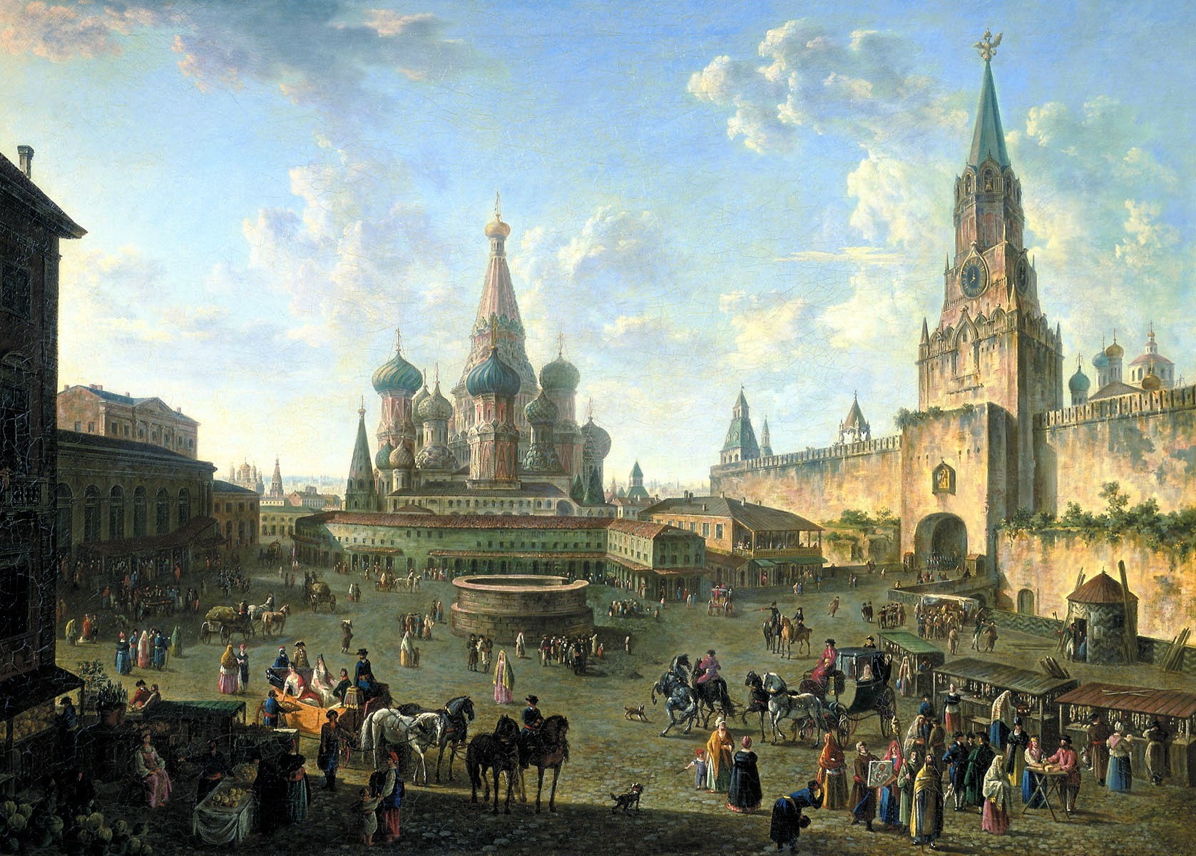 outdoors, visit, building exterior, Moscow, Saint Basils Cathedral, city, cityscape, the past, religion, classical art, old building, group of people, spirituality, HD Wallpaper