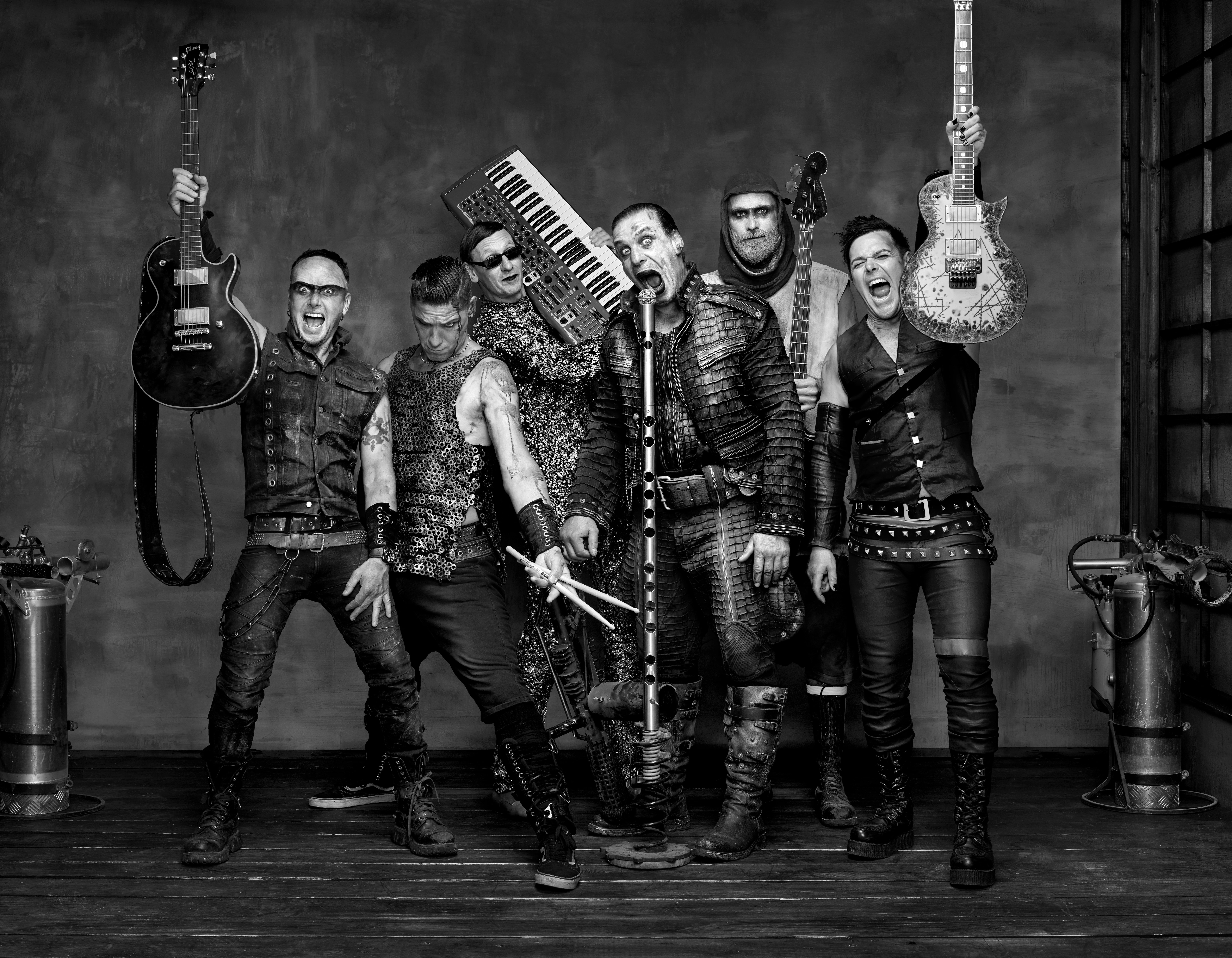 Band, Christian Lorenz, Paul Landers, Till Lindemann, Metal, Richard Kruspe, 8K, rammstein, Oliver Riedel, Christoph Schneider, HD Wallpaper