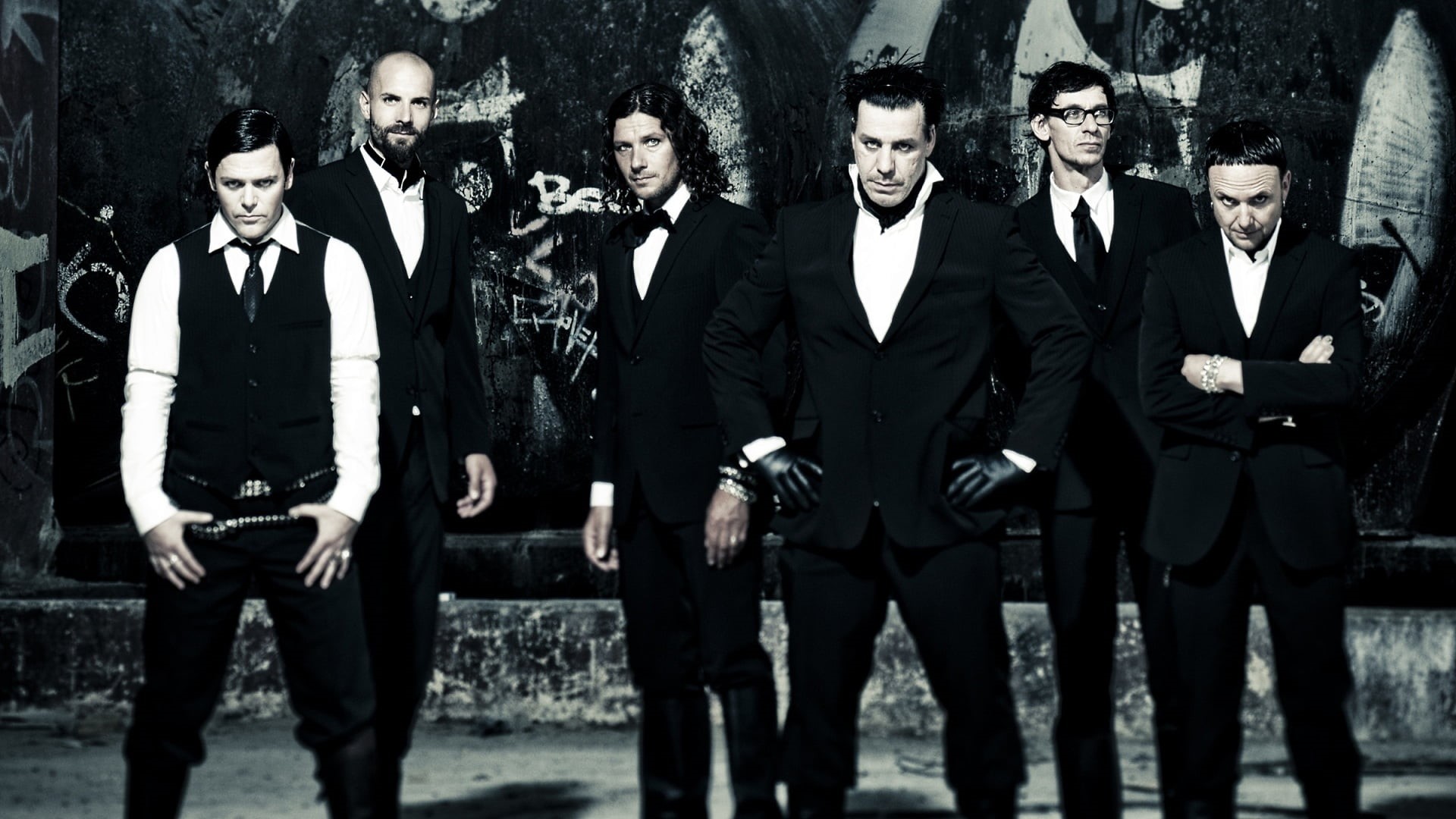 suit, togetherness, caucasian Ethnicity, black And White, women, Ramstein, businessman, men, front view, success, metal, adults Only, tuxedo, industrial, HD Wallpaper