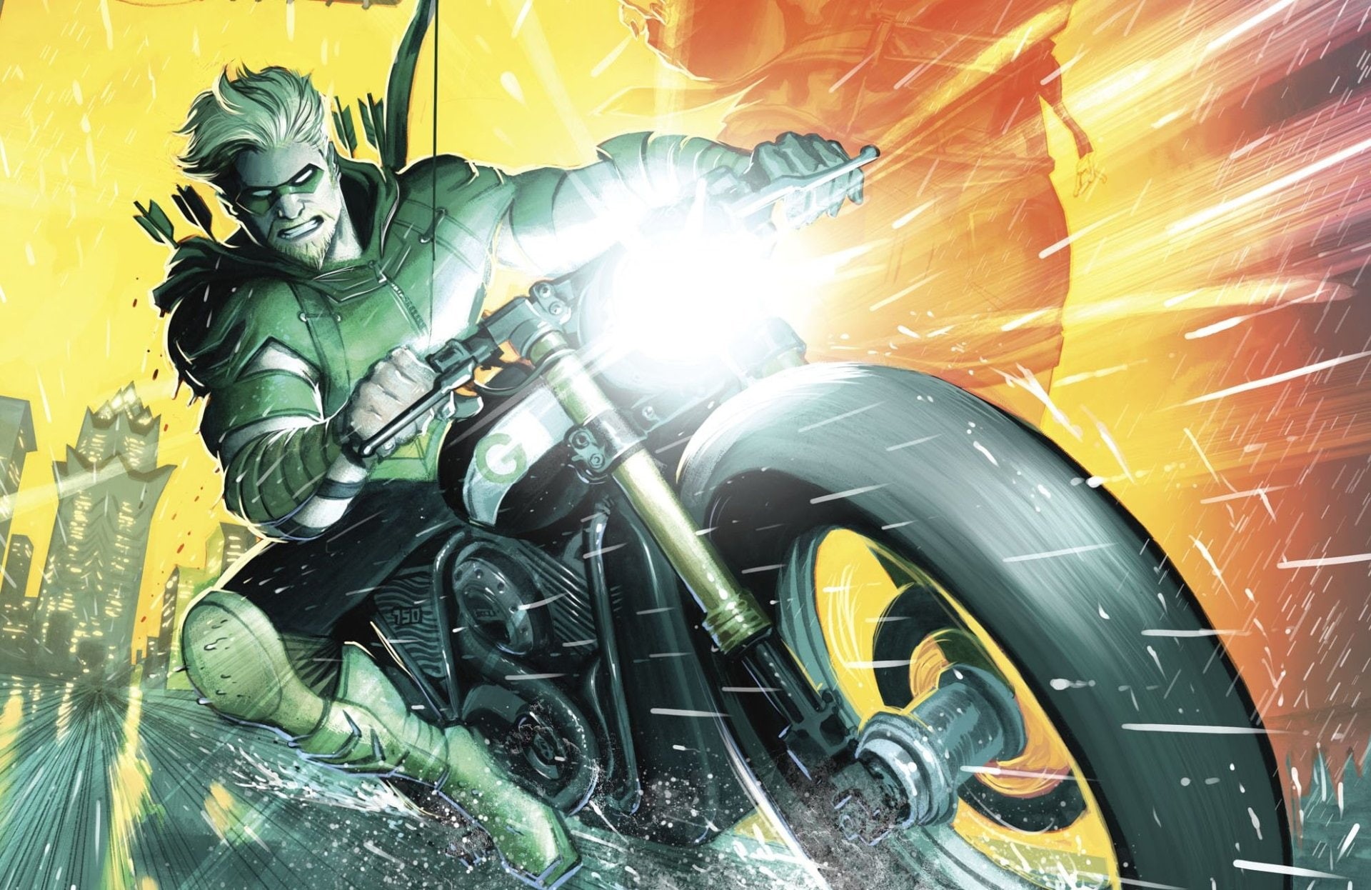 outdoors, nebula, transportation, wheel, day, 1080P, close-up, machinery, no people, tire, car, DC Comics, mode of transportation, motor vehicle, Green Arrow, HD Wallpaper
