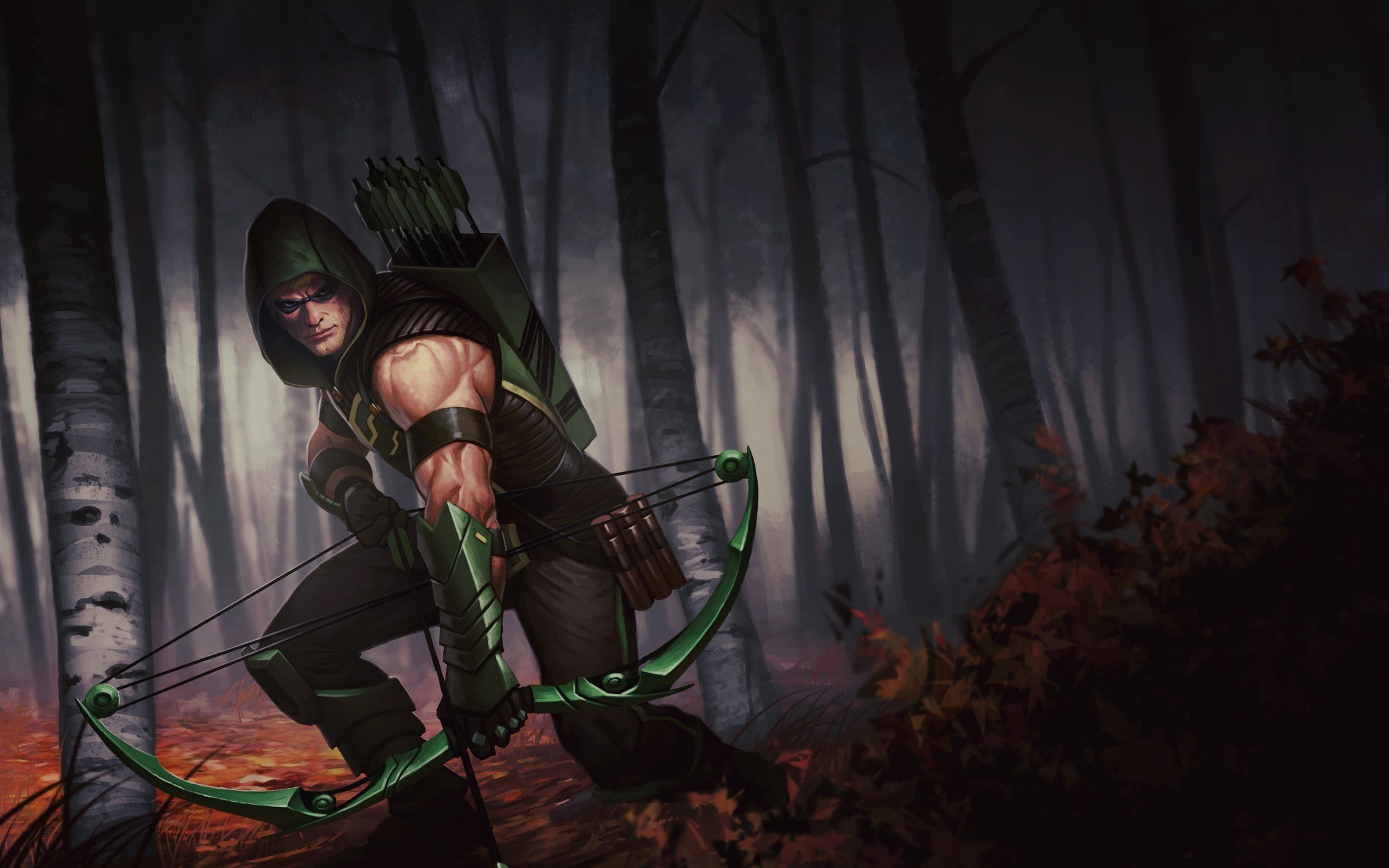 Green Arrow, DC Comics, Oliver Queen, comics, illustration, 2K, HD Wallpaper