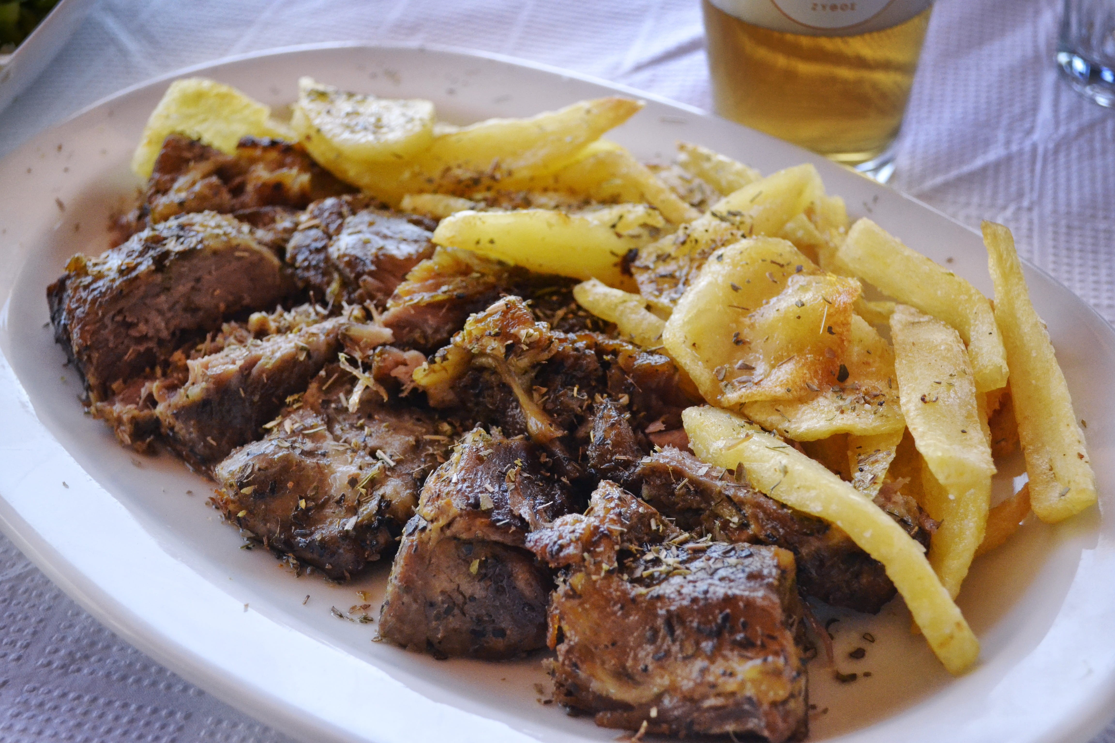 fatty, tasty, Plated, lunch, food photography, unhealthy eating, Chips, plate, delicious, pork dish, french Fries, vegetable, ready-to-eat, Food, serving size, HD Wallpaper