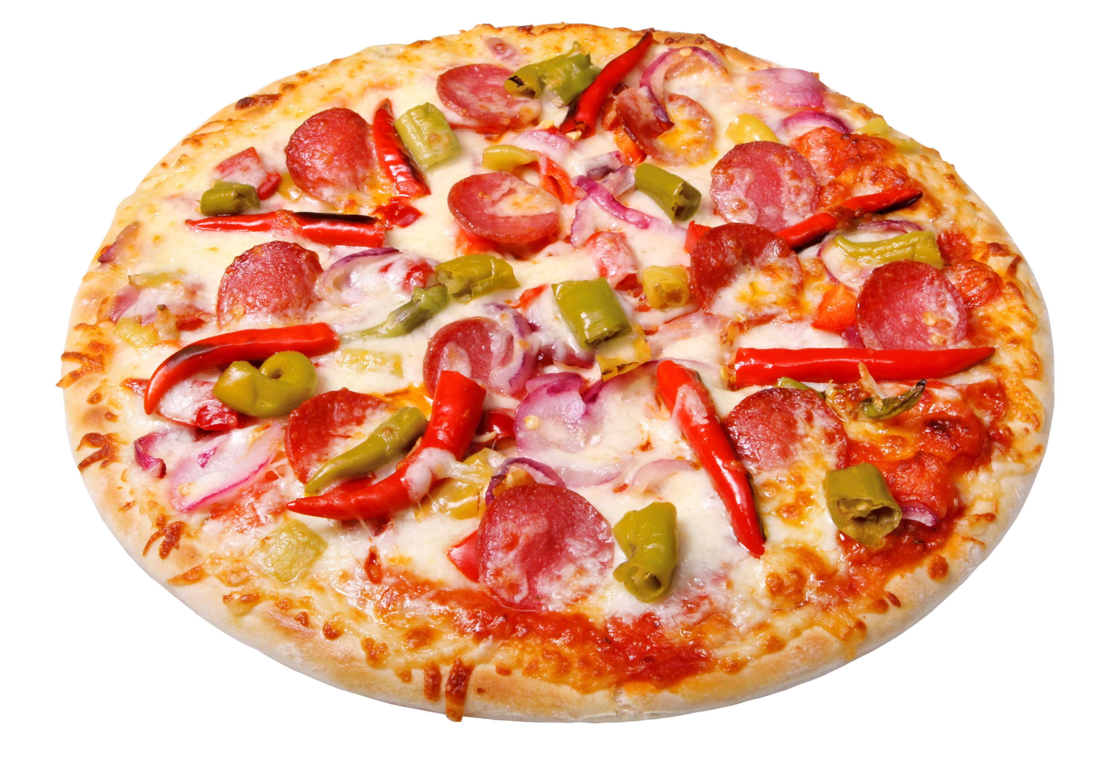 ready-to-eat, meal, dairy product, tomato, studio shot, pepperoni pizza, savory Sauce, lunch, salami, cut out, restaurant, fast Food, freshness, refreshment, HD Wallpaper