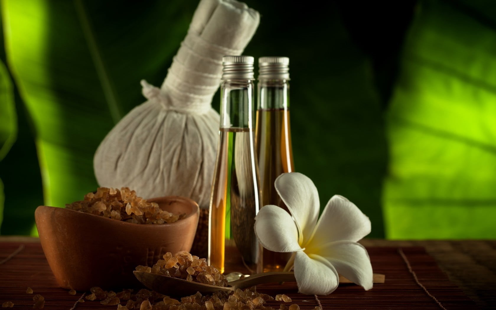alternative Therapy, beauty Product, no People, relaxation, two, beauty in nature, medicine, herbal Medicine, indoors, oil, wellbeing, still Life, leaf, HD Wallpaper
