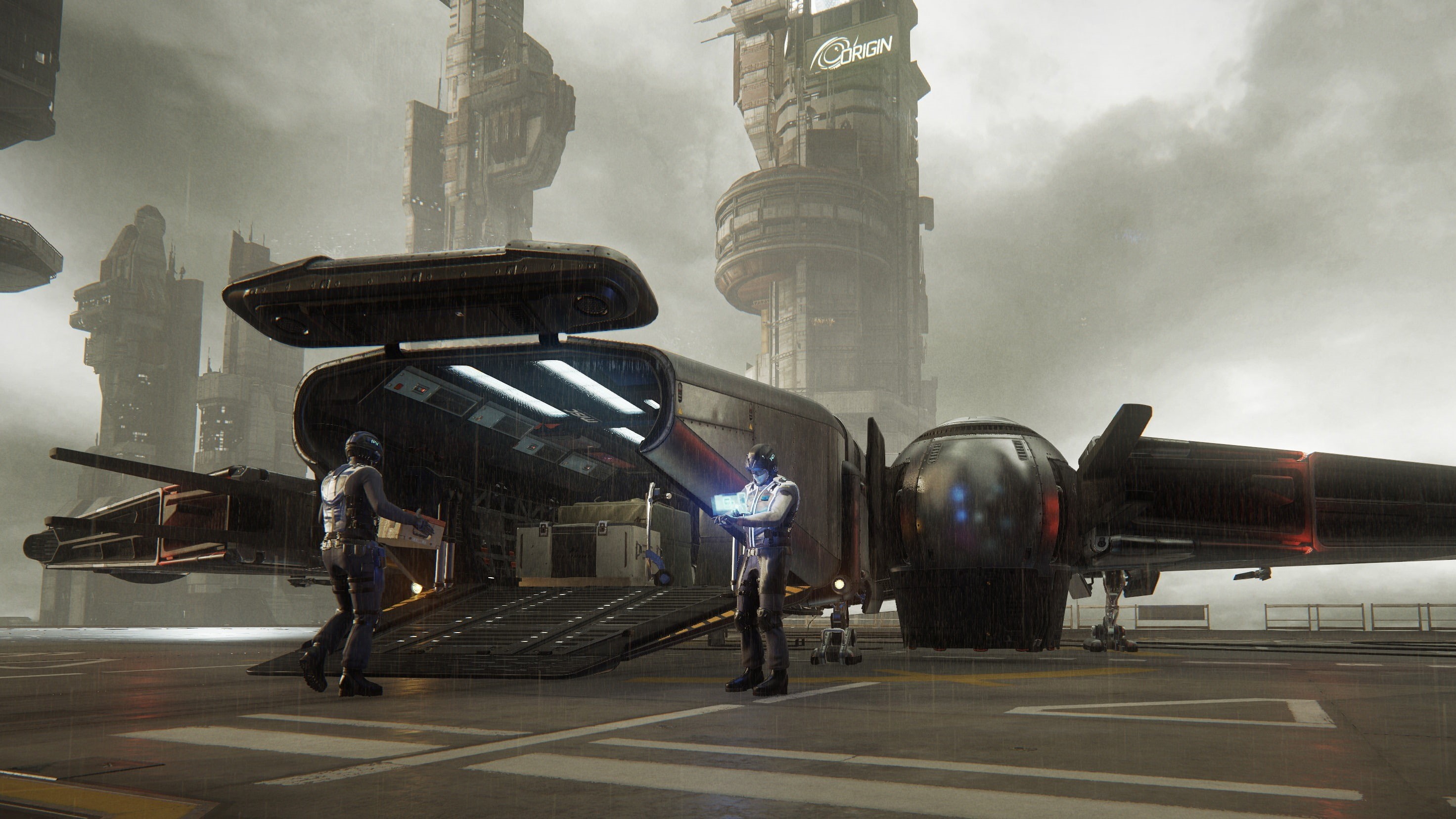 video games, Star Citizen, spaceship, 2K, futuristic, HD Wallpaper