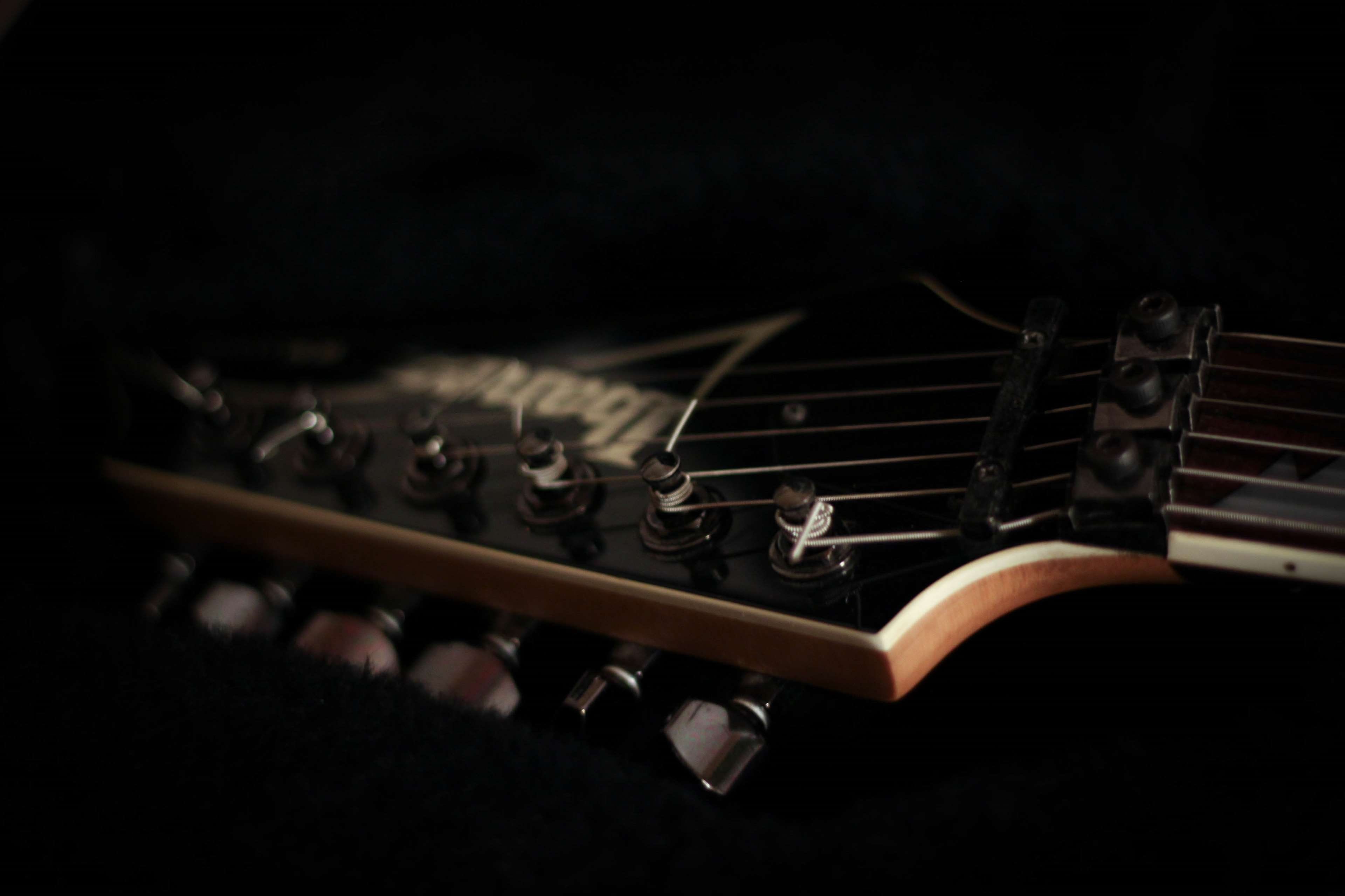 no people, selective focus, arts culture and entertainment, black background, medium group of objects, musical equipment, close-up, group of objects, indoors, HD Wallpaper
