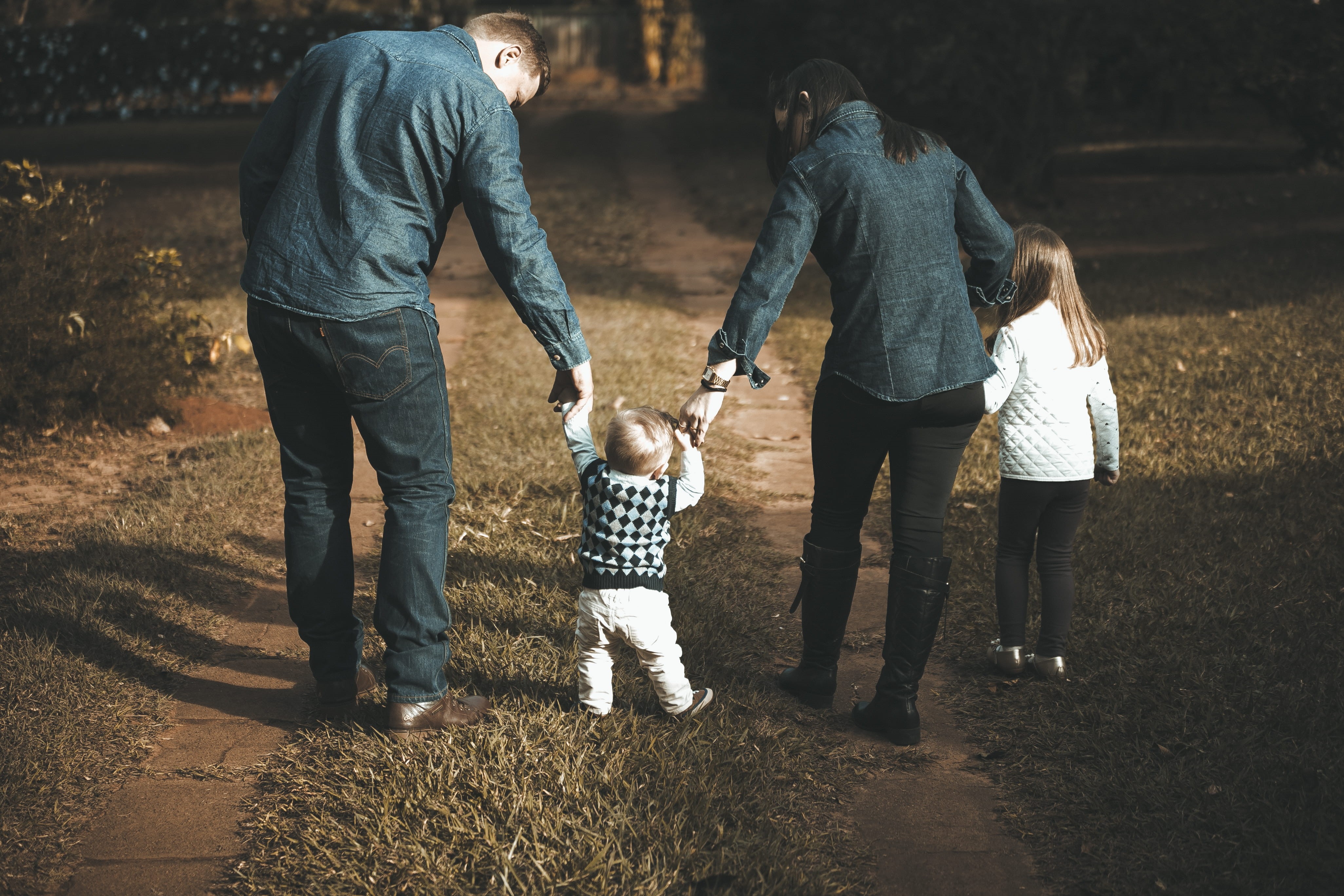 day, toddler, dad, kids, 4K, men, real people, son, together, positive emotion, women, girl, adult, path, group together, children, leisure activity, love, HD Wallpaper