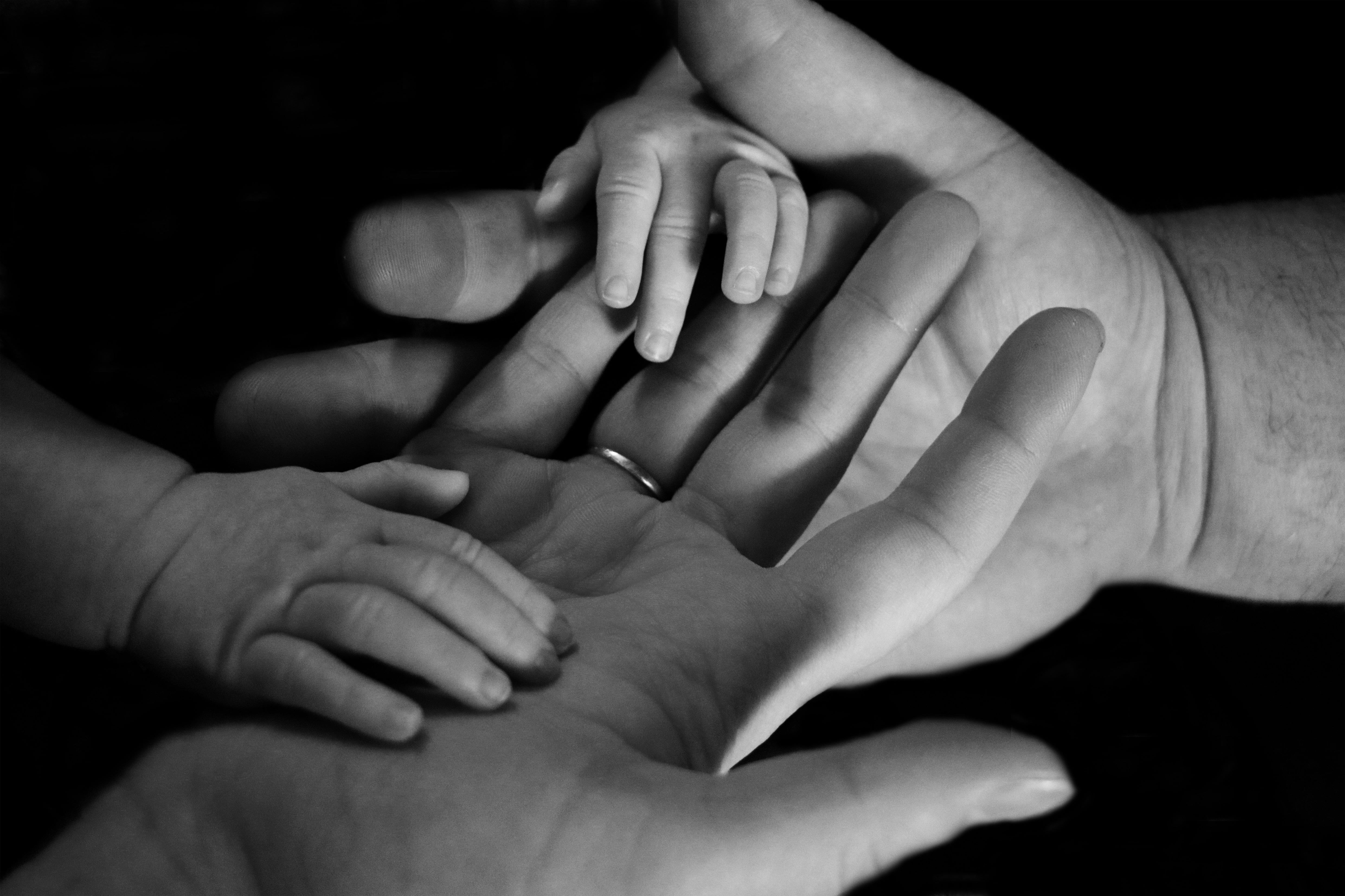 black And White, greyscale, bw, love, adult, caucasian Ethnicity, affectionate, touching, two People, child, women, black Color, boys, father, trust, life, HD Wallpaper