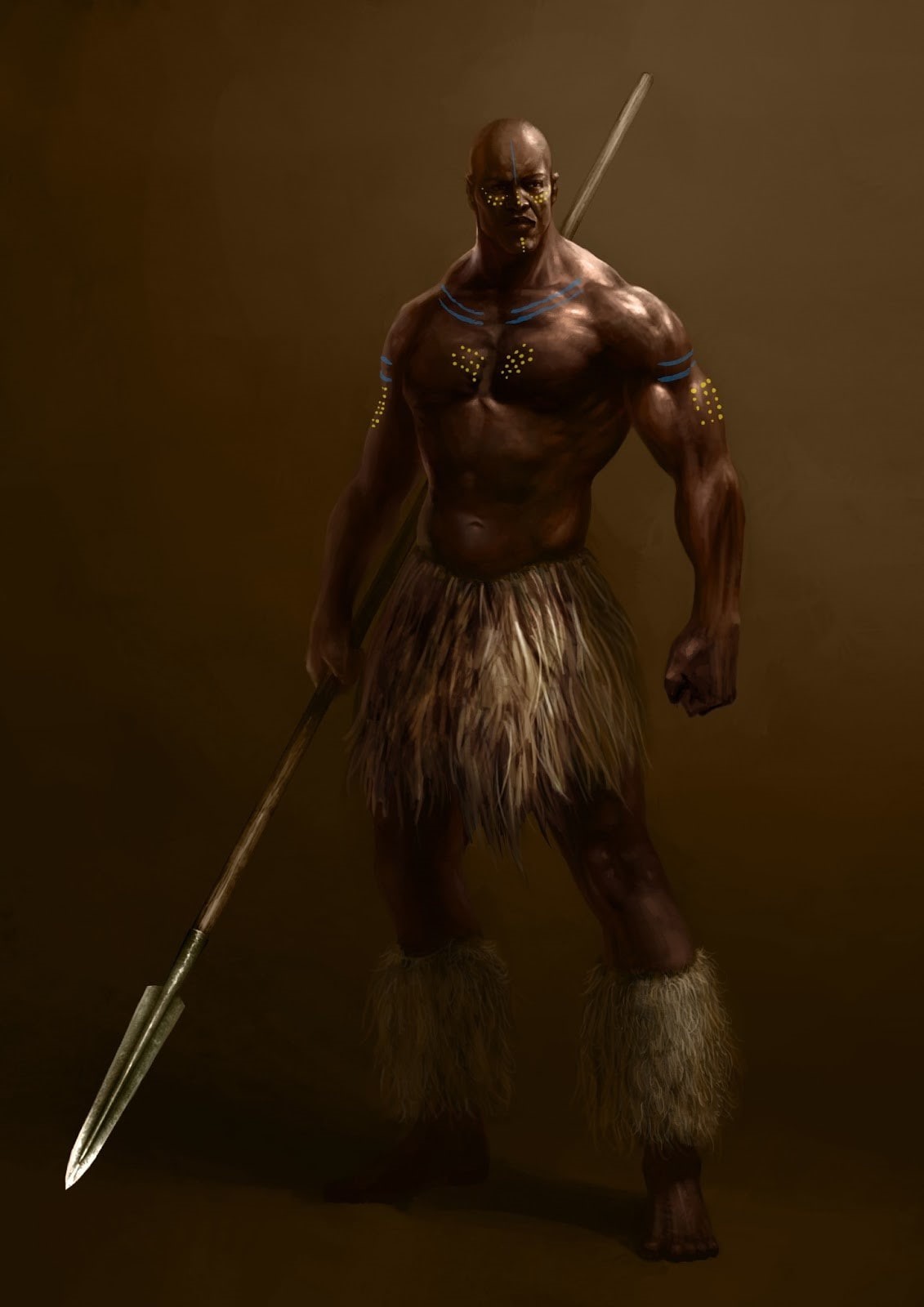 holding, strength, sword, standing, clothing, studio shot, muscular build, adult, front view, full length, art and craft, shirtless, mid adult, mature adult, Phone HD Wallpaper