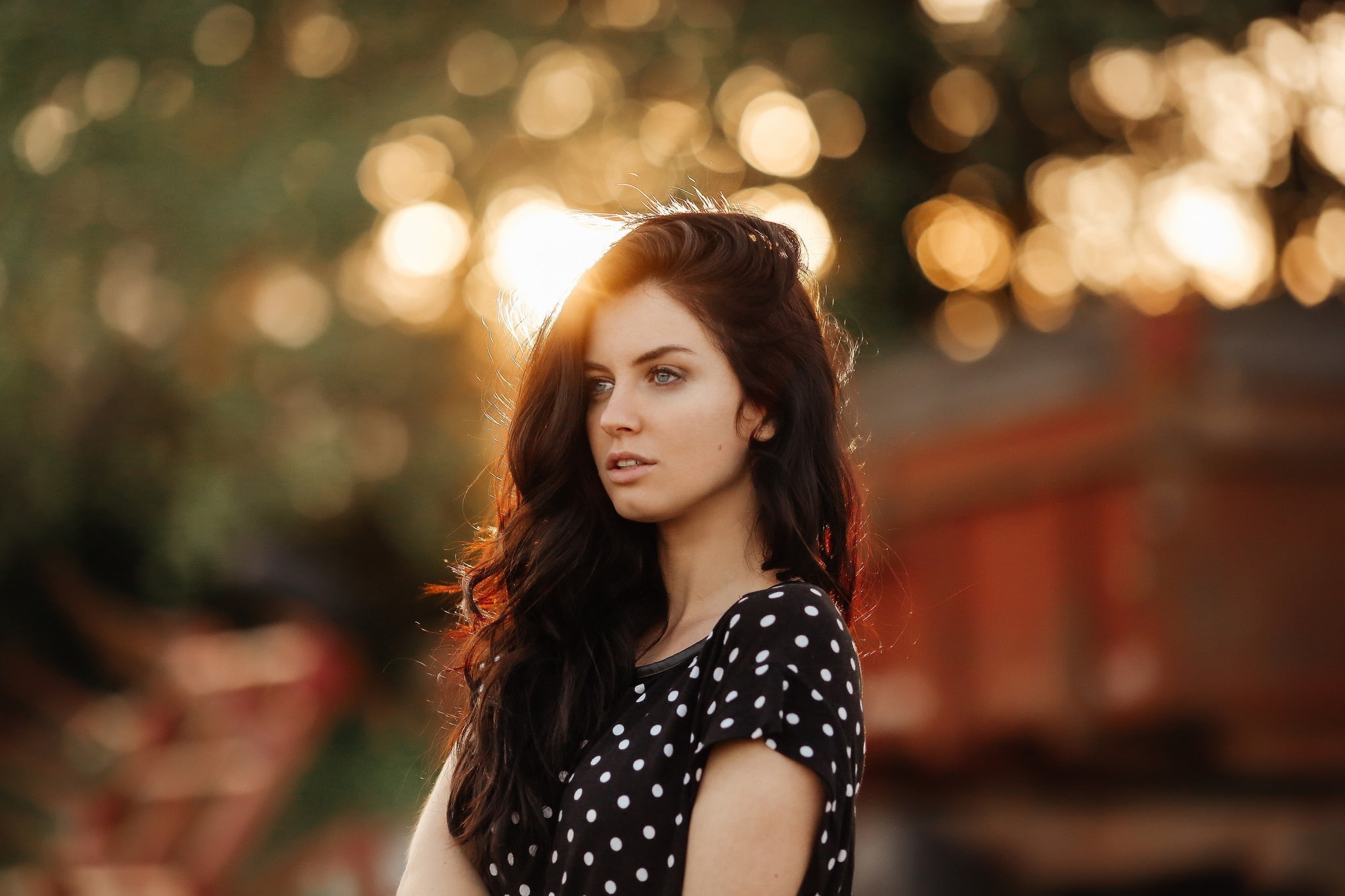 women, model, portrait, face, 1080P, David Olkarny, Aurela Skandaj, HD Wallpaper