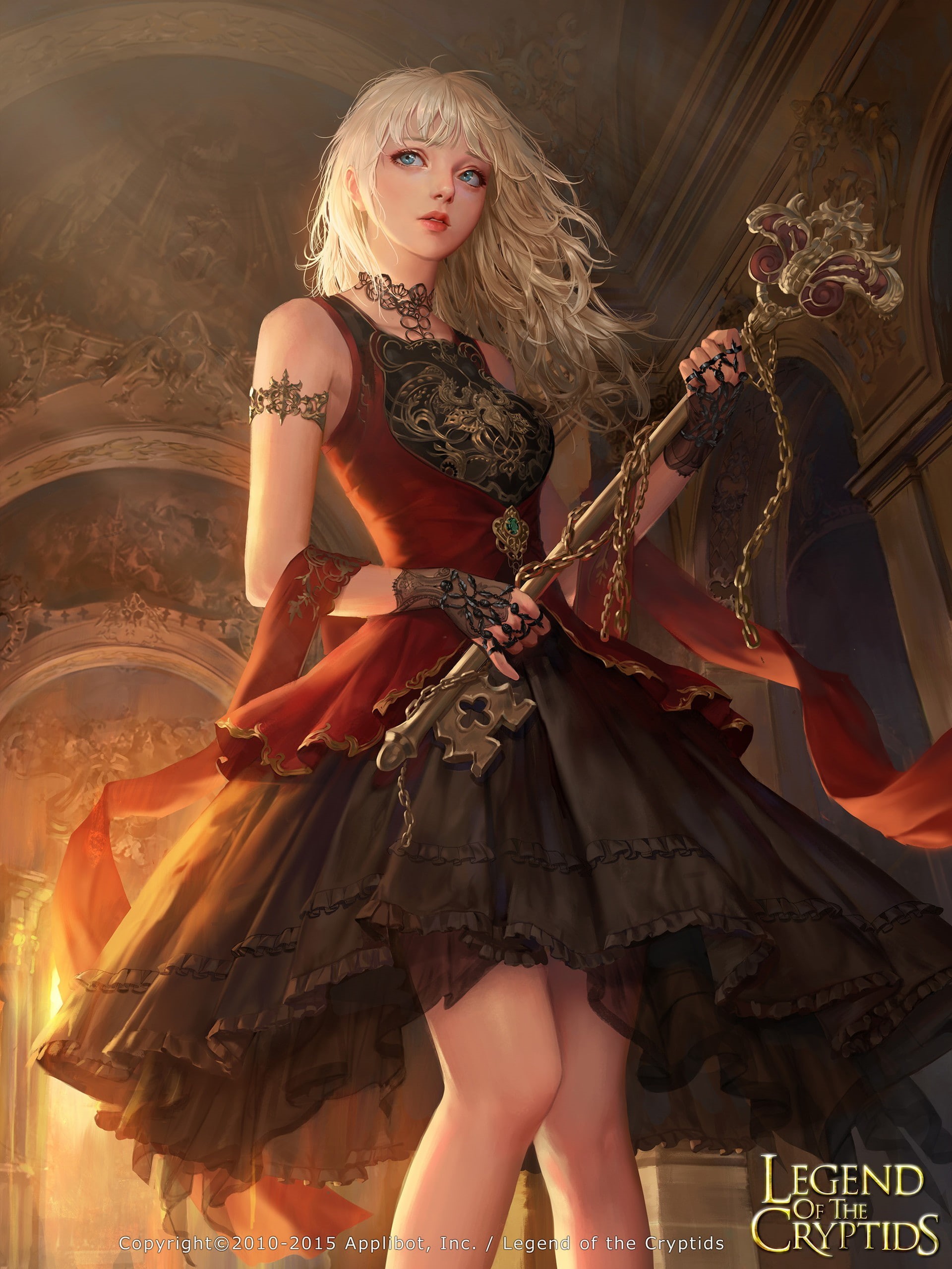 2K, Legend of the Cryptids, dress, anime girls, long hair, anime, see-through clothing, Phone HD Wallpaper