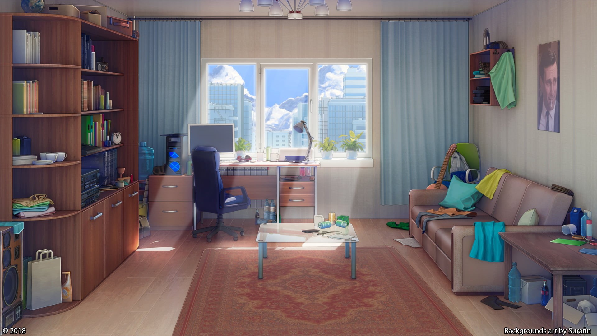 living rooms, 2D, 1080P, anime, HD Wallpaper