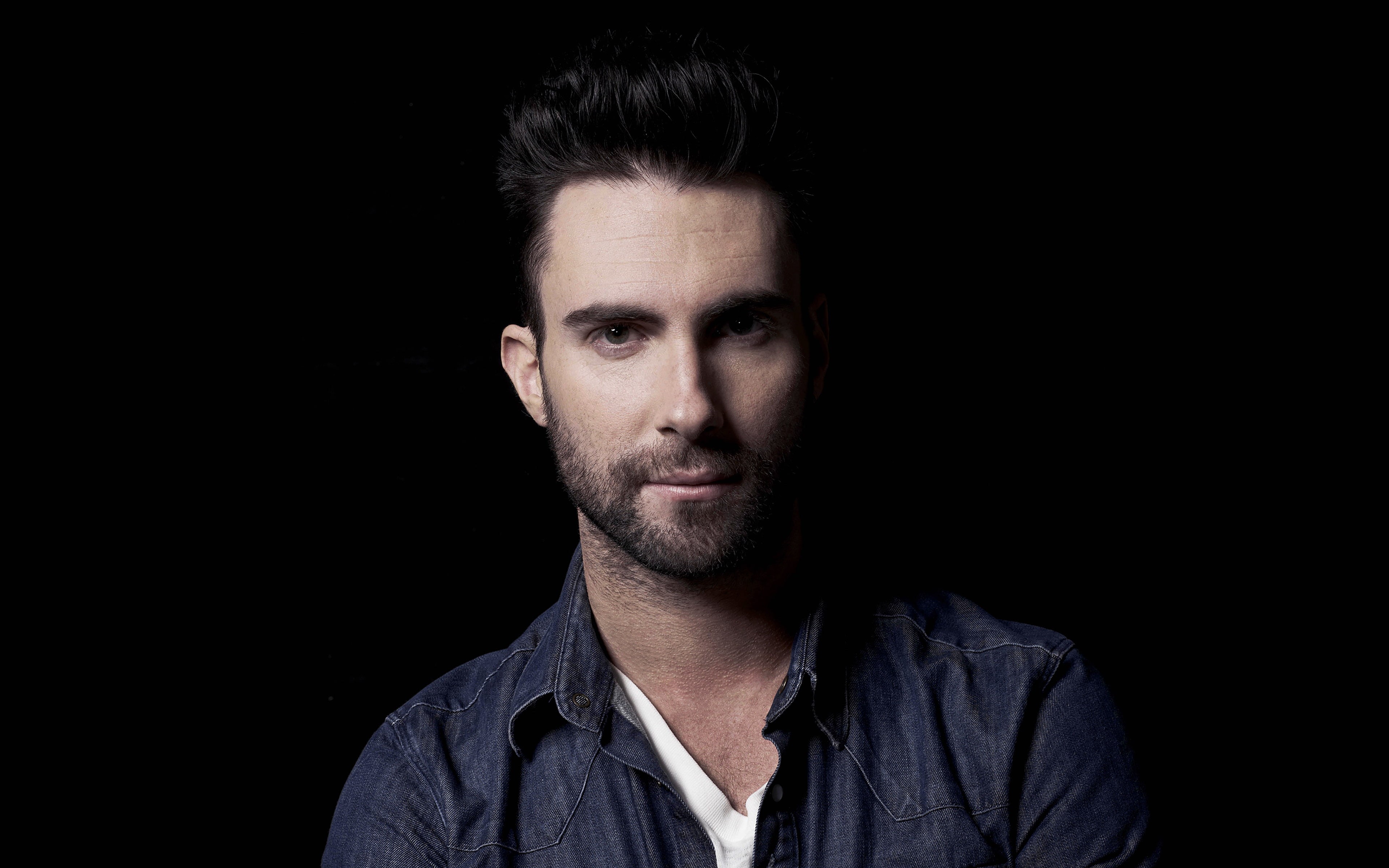 rock, 5, band, indoors, maroon, adam, one person, casual clothing, pop, contemplation, cut out, headshot, front view, young men, black background, 4K, HD Wallpaper