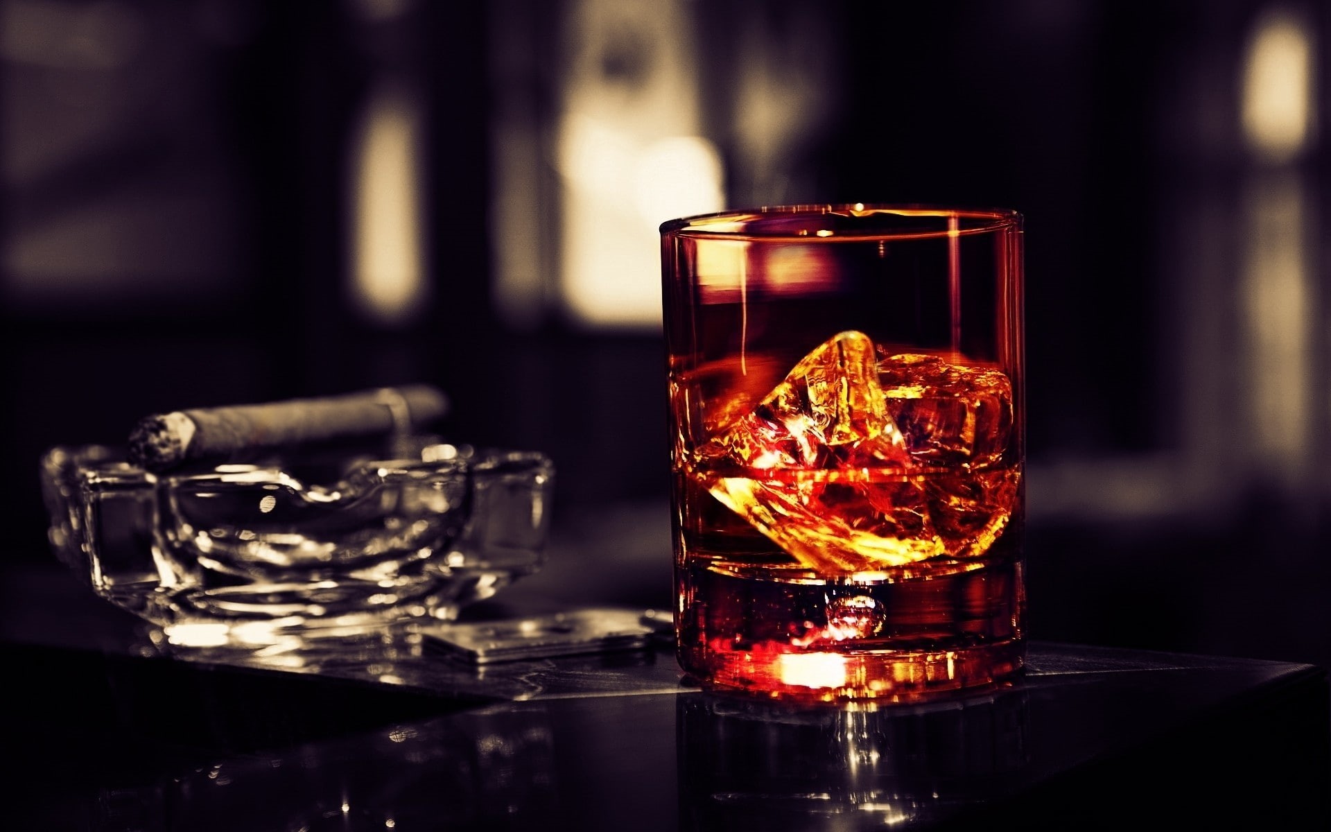 1080P, alcohol, whisky, cigars, HD Wallpaper