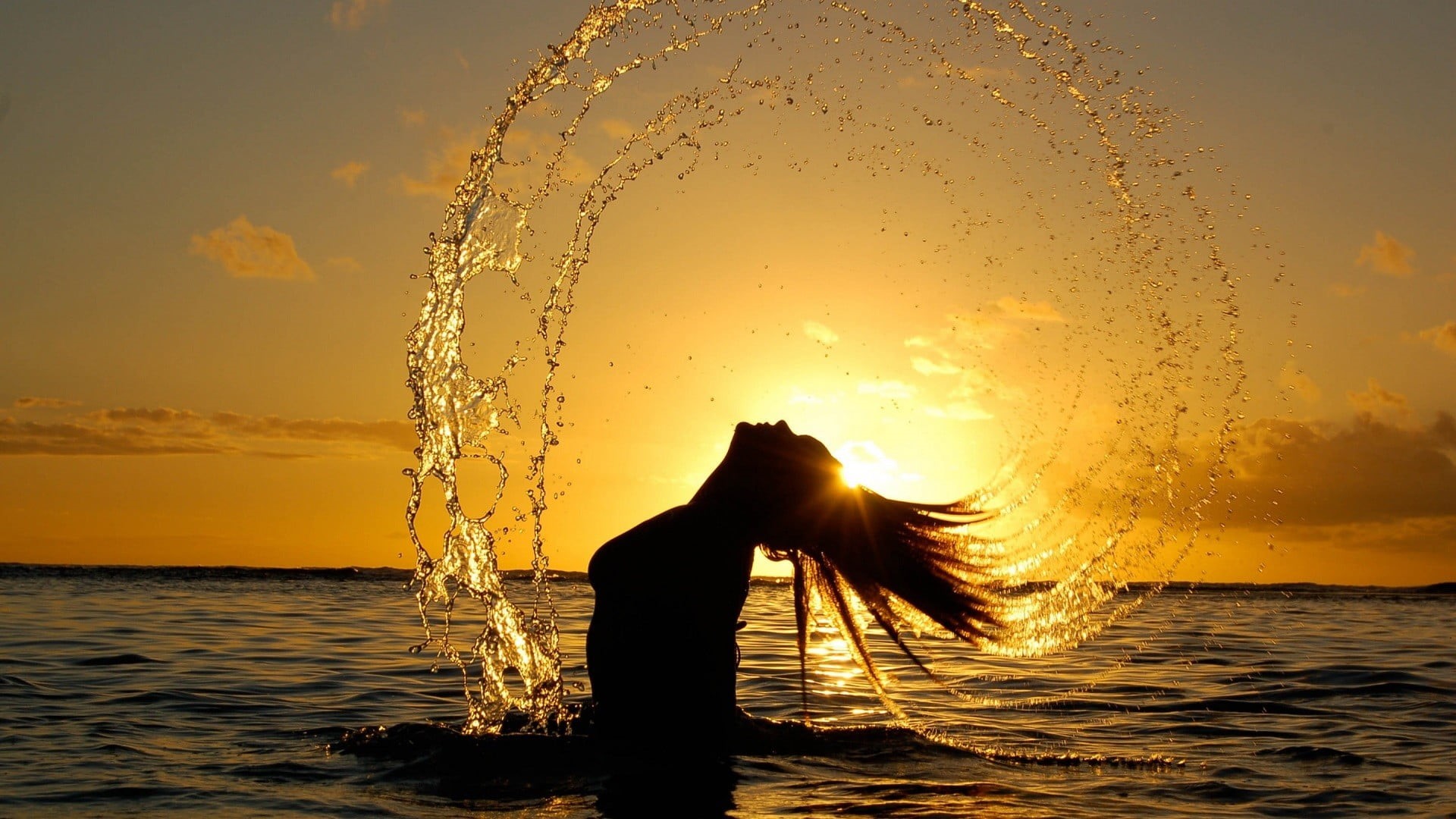beauty in nature, one person, women, hair toss, lifestyles, splashing, wet body, sea, splashes, model, water drops, long hair, woman, photography, outdoors, HD Wallpaper