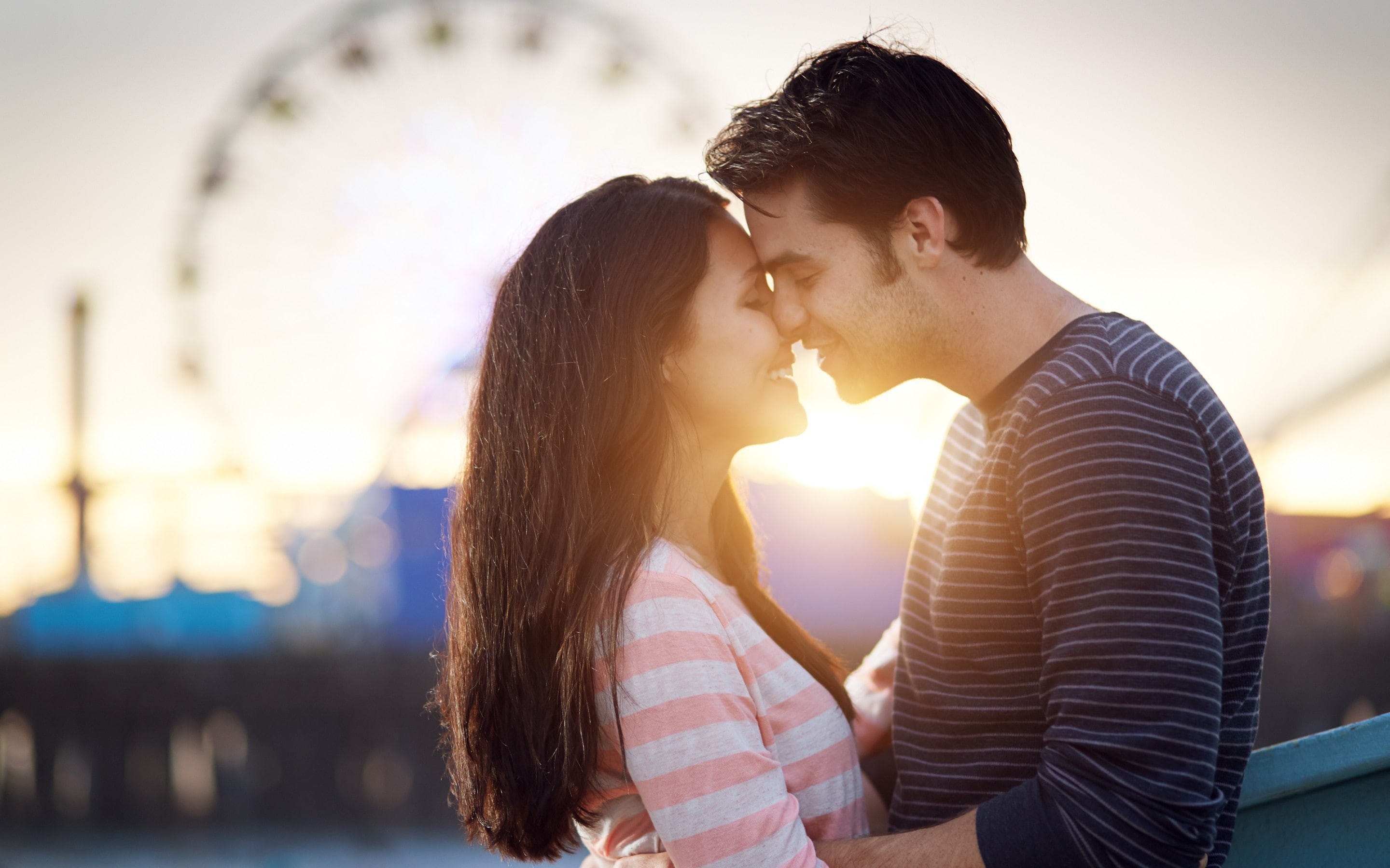 stripe, s, Love, man, girl, men, pink, couple, white, relationship, sweater, black, women, 2K, HD Wallpaper