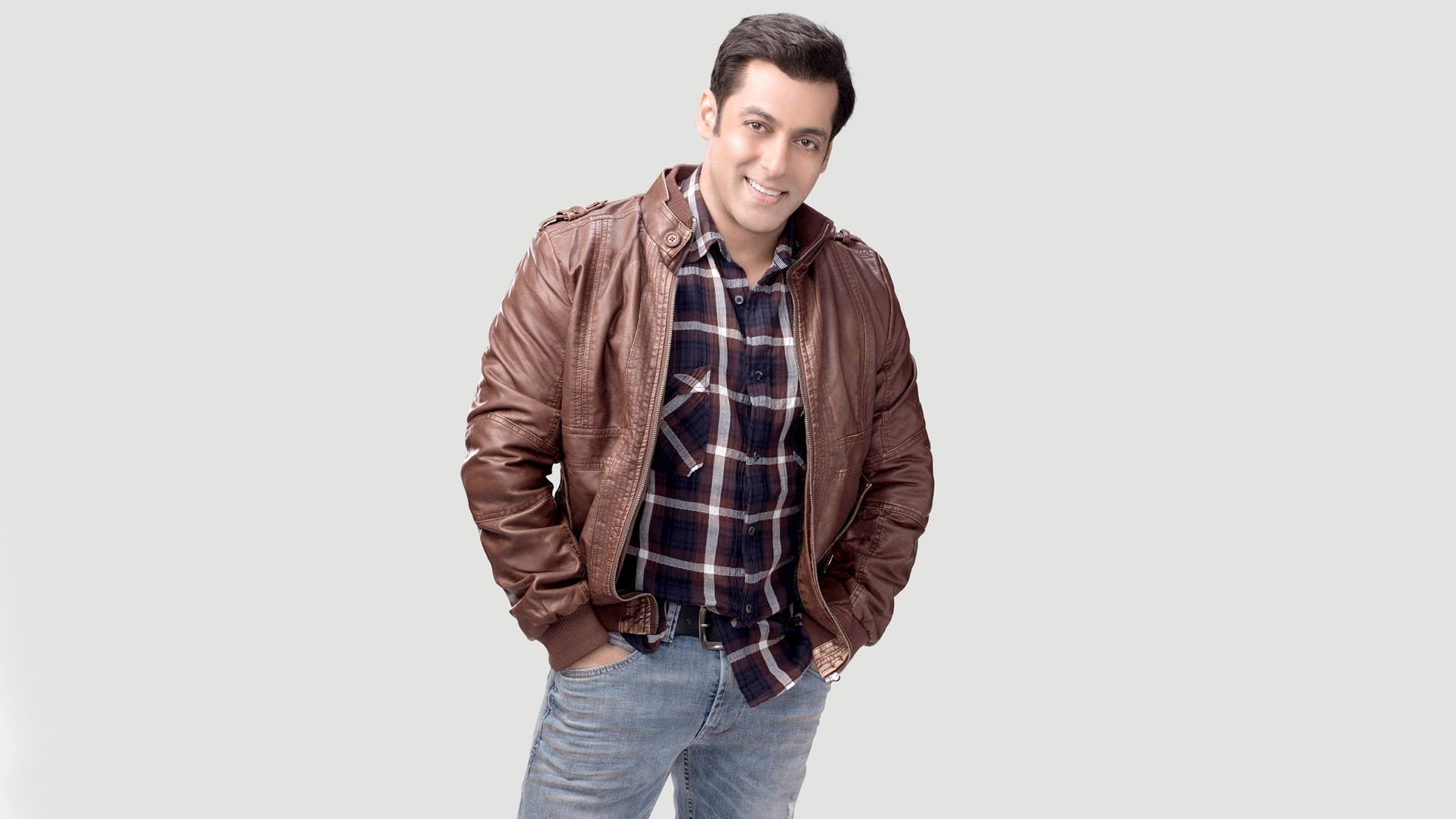 young men, cool, plaid shirt, front view, studio shot, teenager, portrait, handsome, 1080P, hands in pockets, jeans, khan, one person, three quarter length, HD Wallpaper