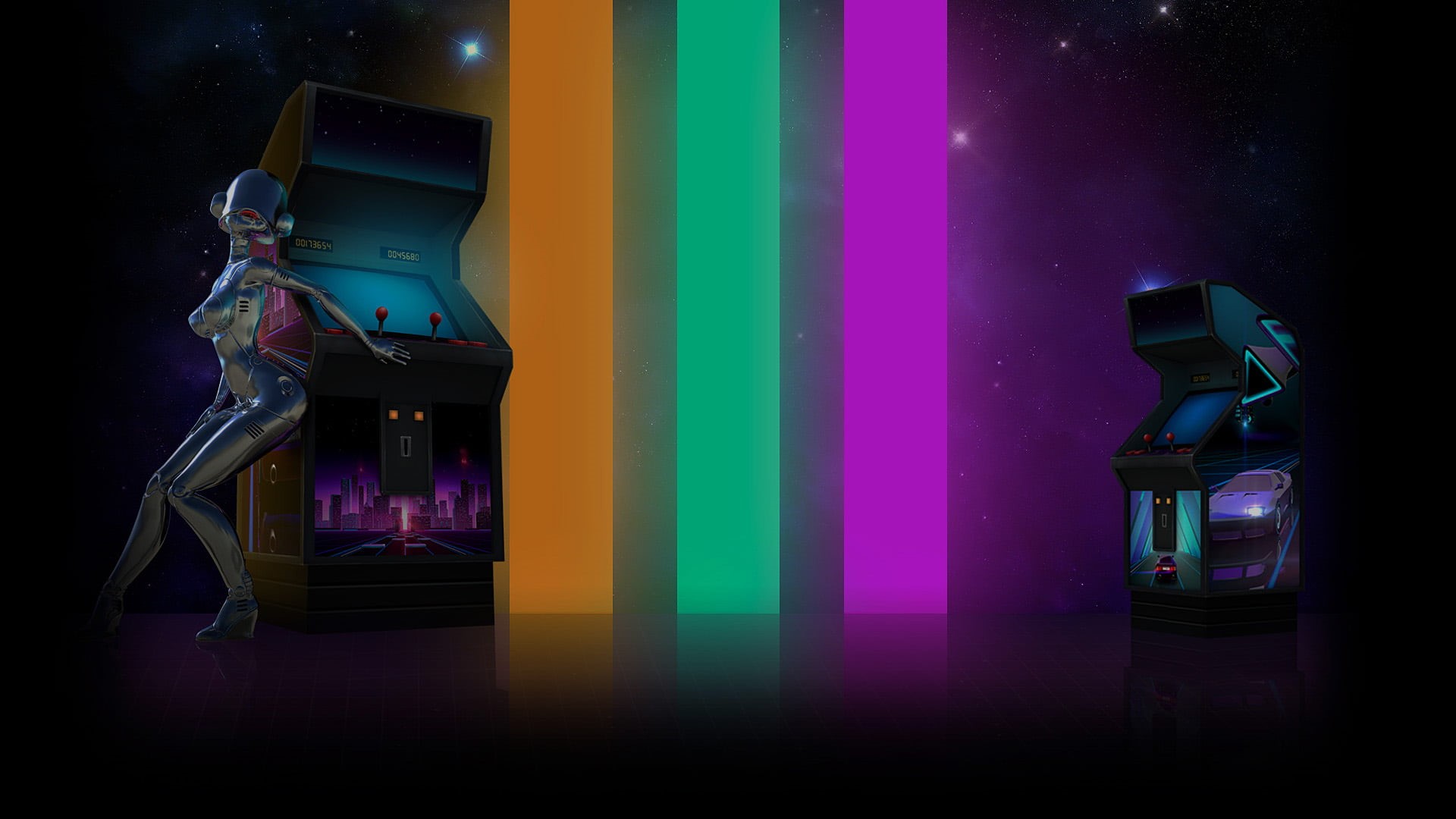 wall - building feature, light - natural phenomenon, purple, technology, glowing, multi colored, creativity, indoors, human representation, light, illuminated, HD Wallpaper
