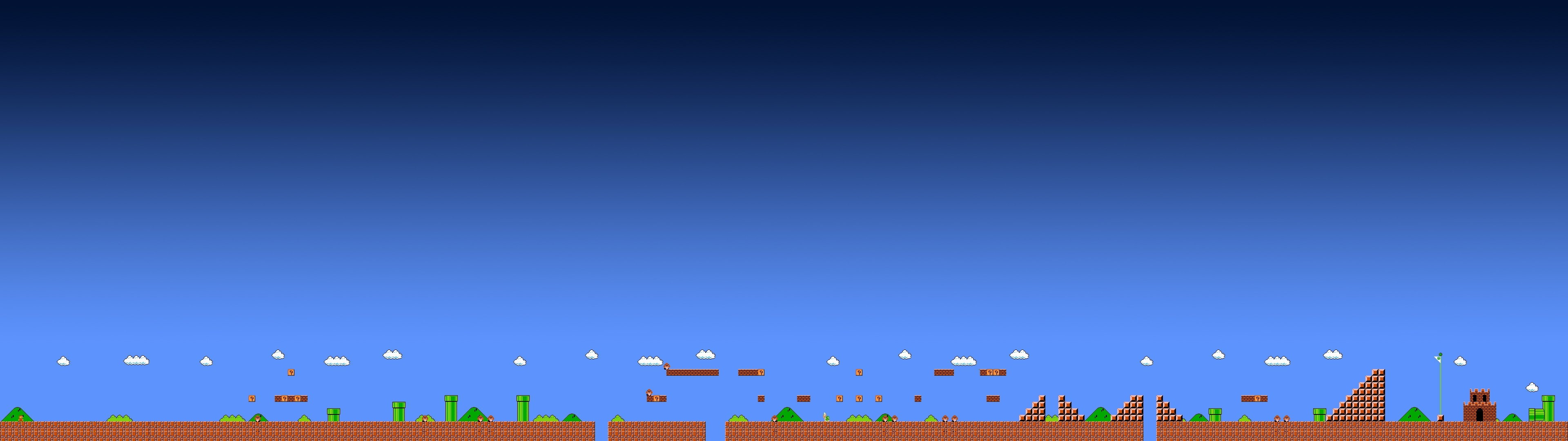 video games, pixels, triple screen, arcade, Super Mario, 4K, HD Wallpaper