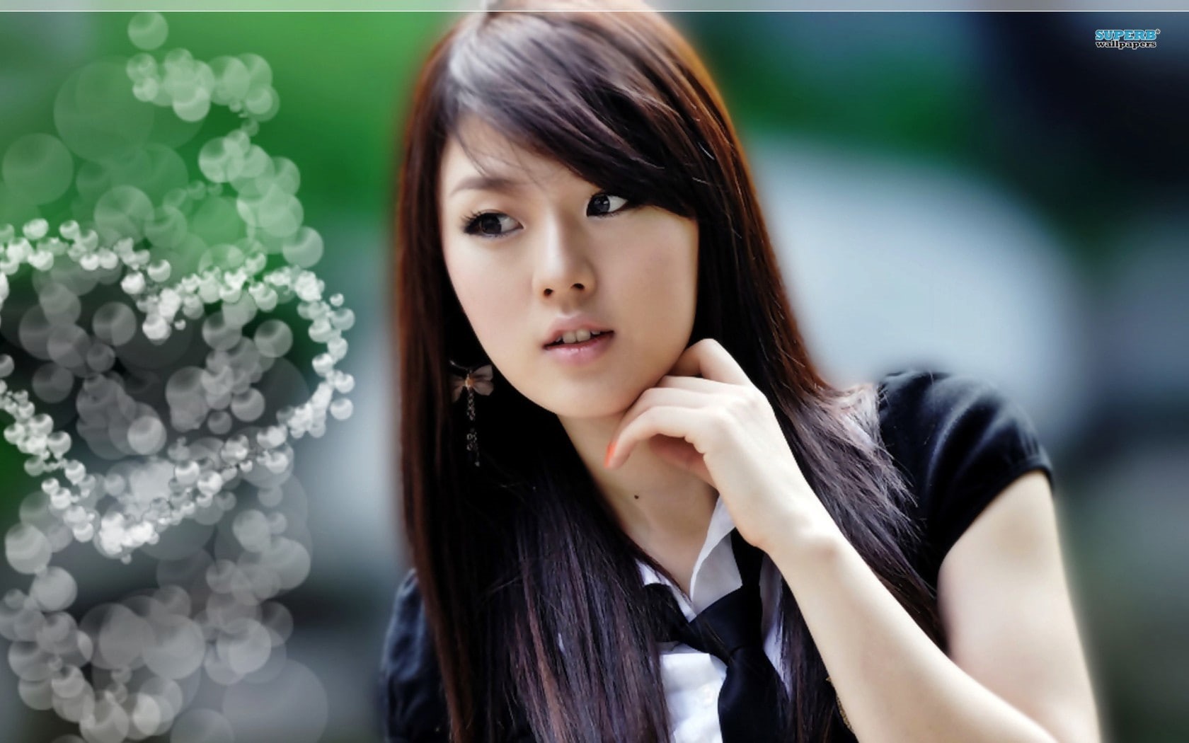 brunette, women, Photo Manipulation, Hwang Mi Hee, model, 720P, Asian, HD Wallpaper