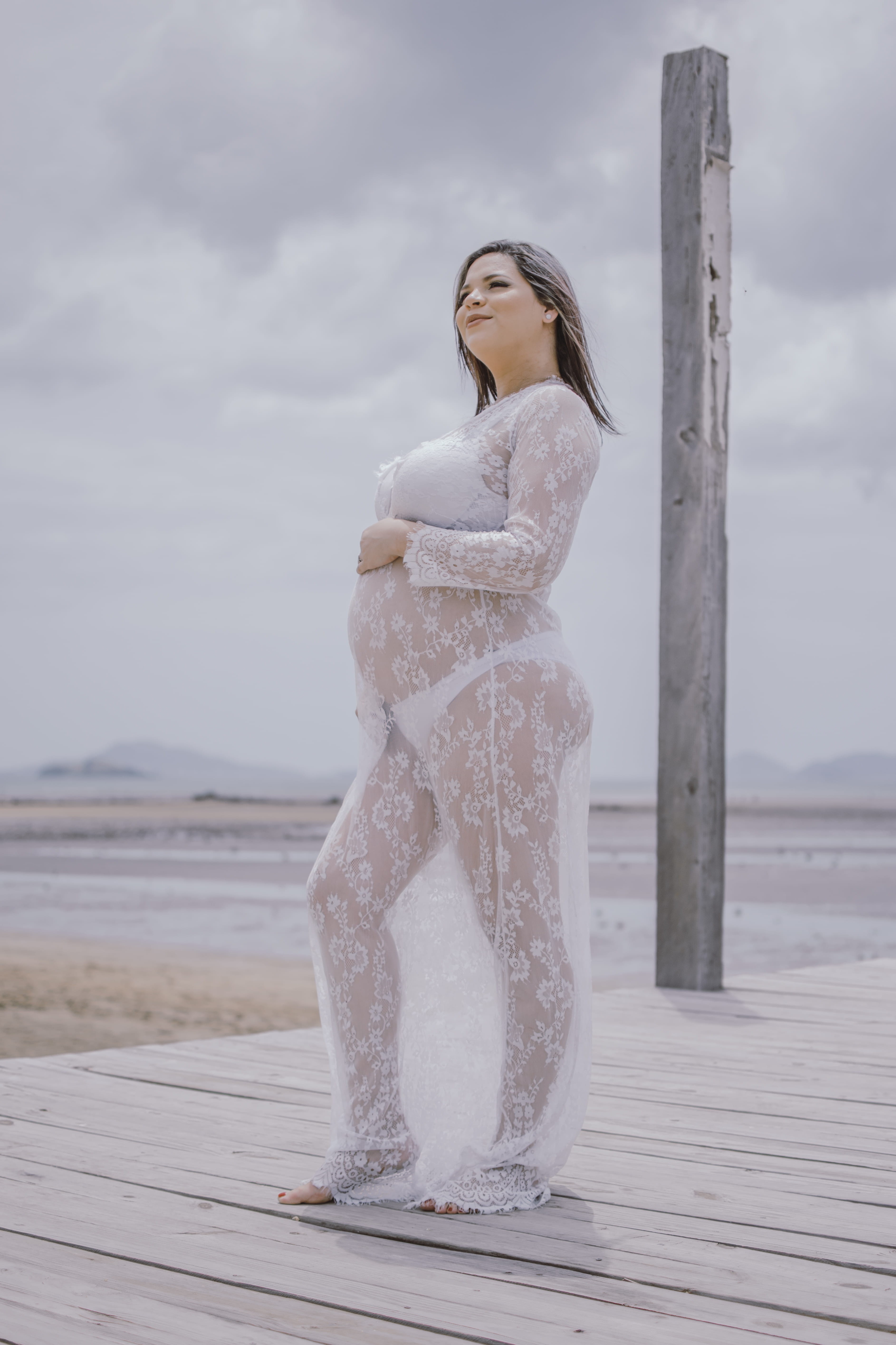 daytime, posing, one person, 5K, beautiful woman, nature, youth, wood - material, leisure activity, skin, attractive, sand, waves, human, cloud - sky, Phone HD Wallpaper