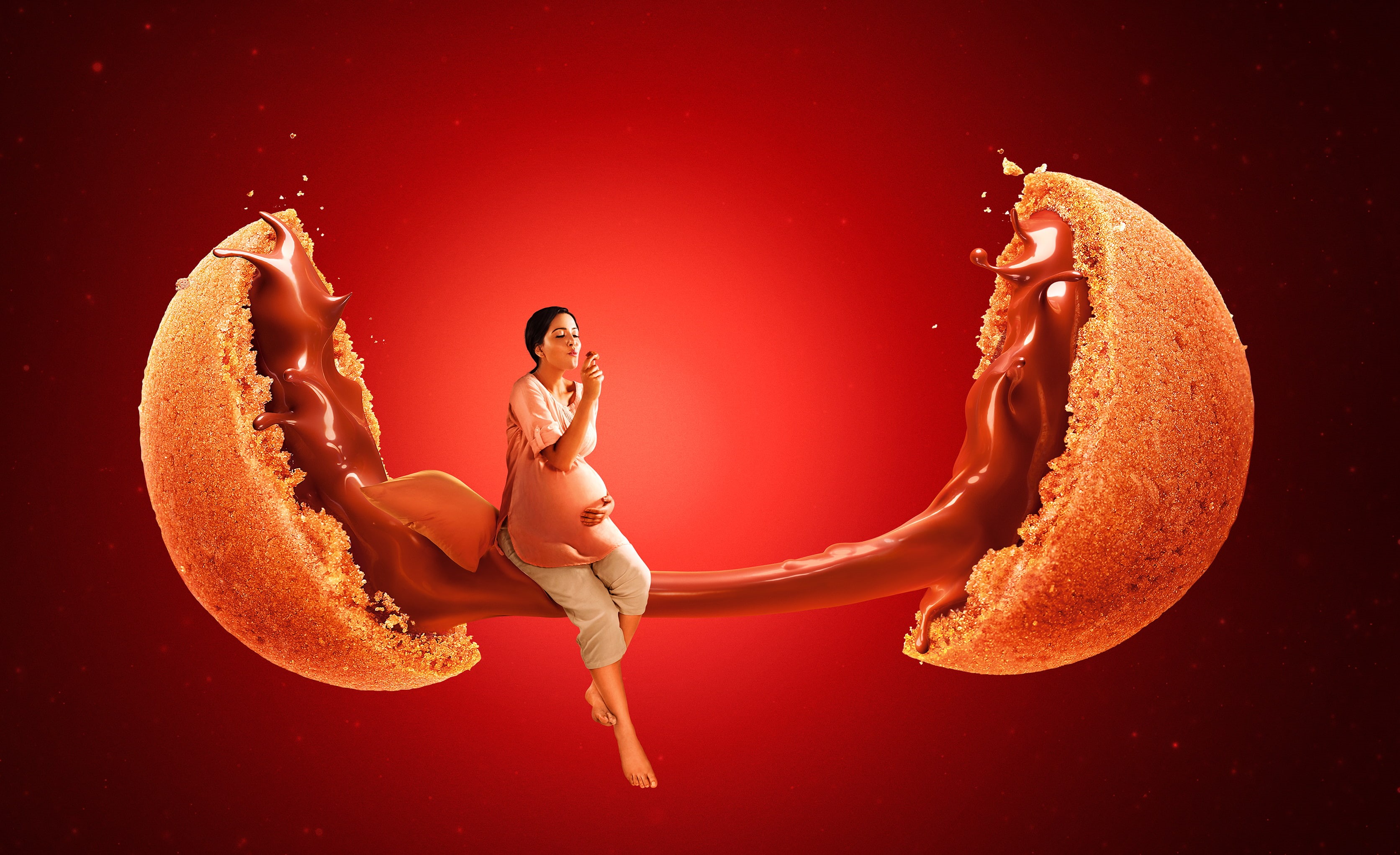 2K, Chocolate, Dark fantasy, Pregnant woman, HD Wallpaper