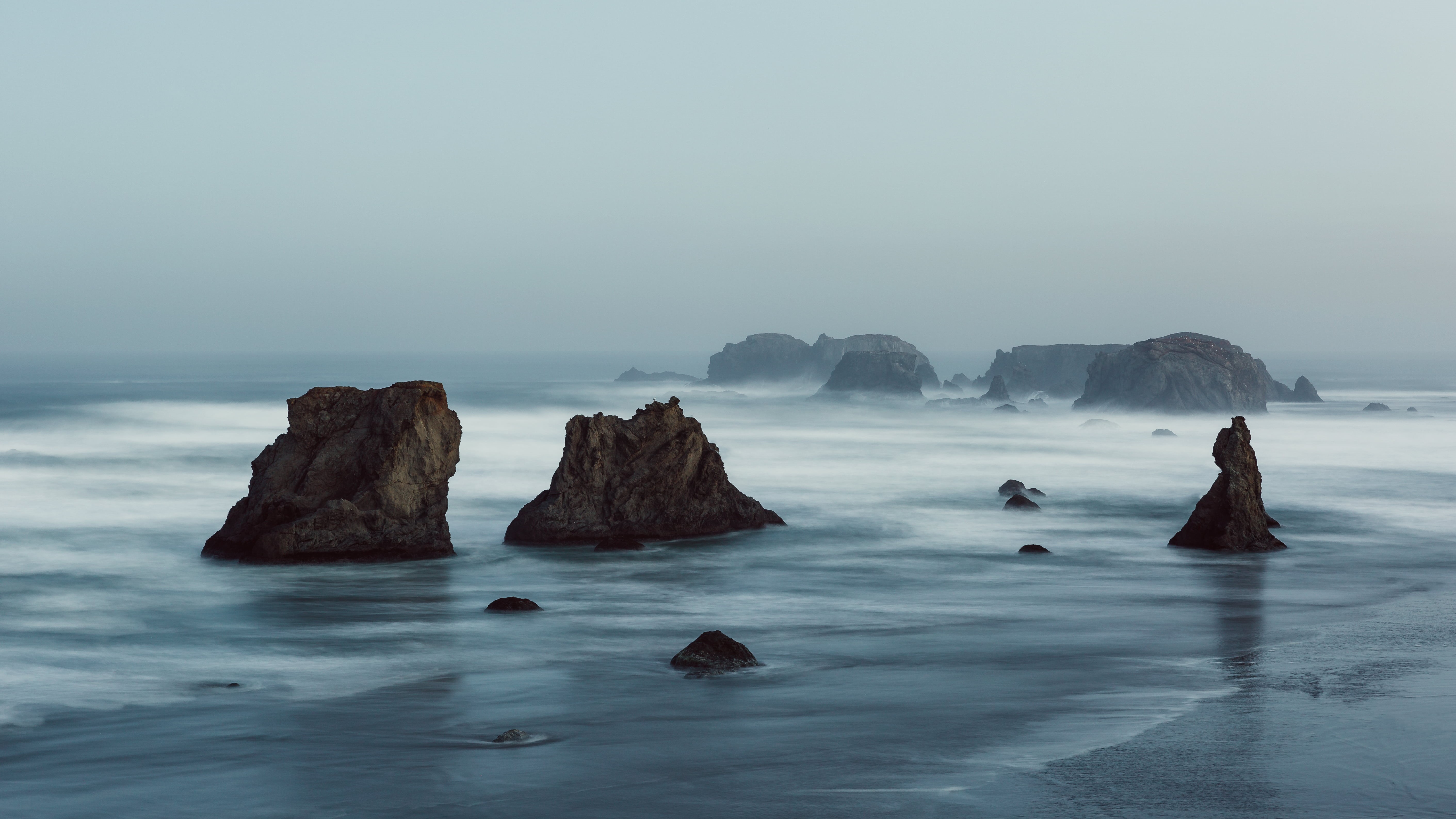 Canon EOS 5D Mark III, beach, coastline, ocean  Pacific, Canon EF, 5K, Bandon, nature, landscape, seashore, rock - Object, illustration, seascape, f/2, HD Wallpaper