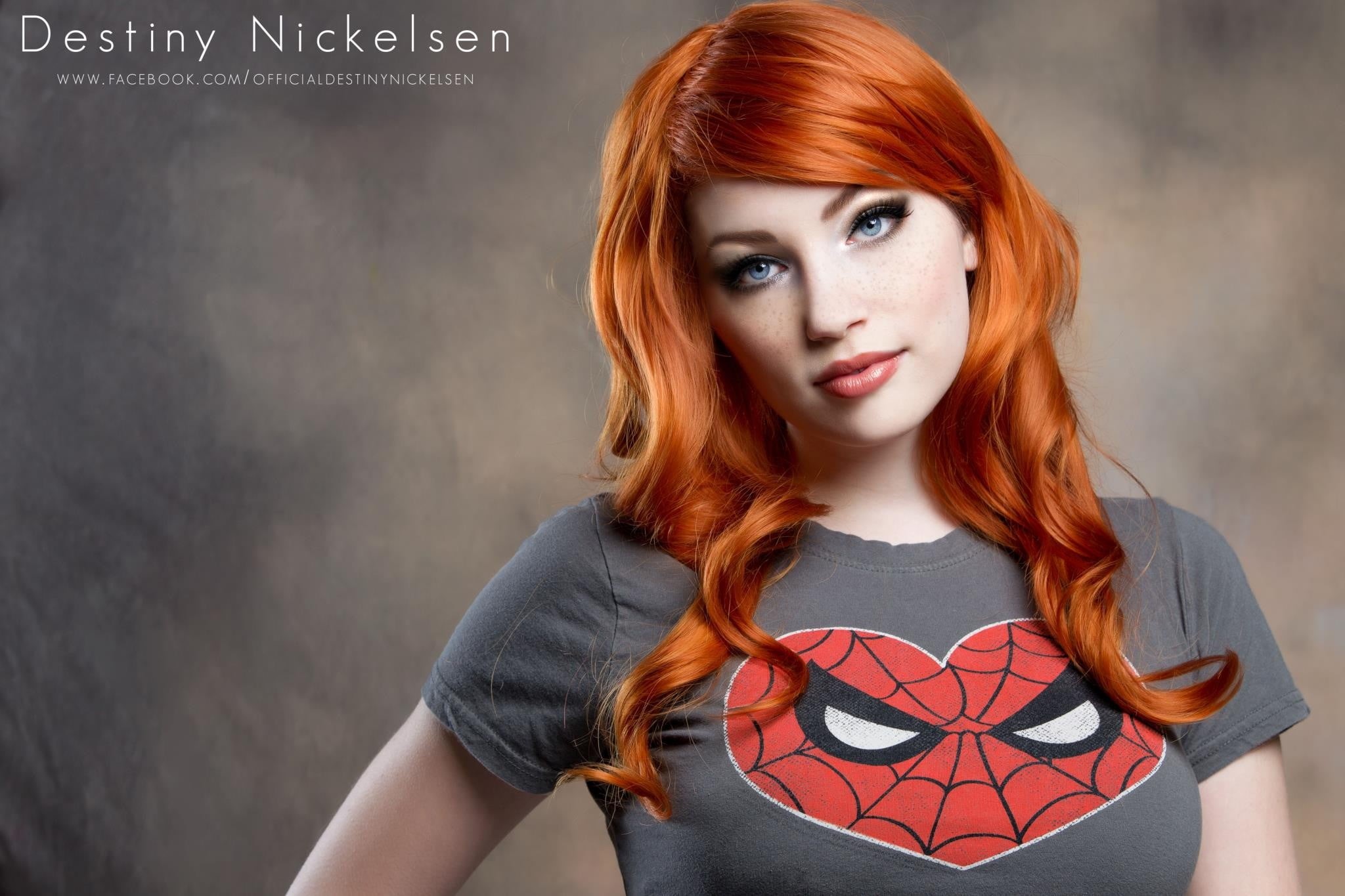 hair, looking at viewer, MaryJane, beautiful woman, nickelsen, destiny, women, beauty, cosplay, casual clothing, Destiny Nickelsen, one person, portrait, HD Wallpaper